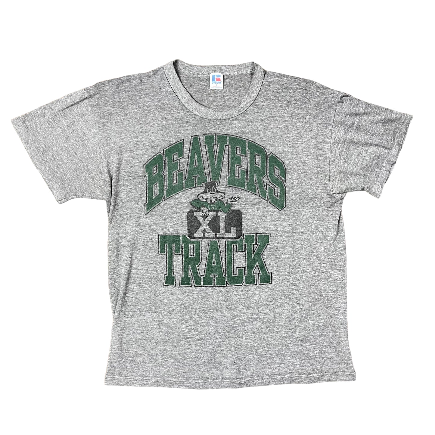Paper Thin Beavers Track Russell T-shirt - L