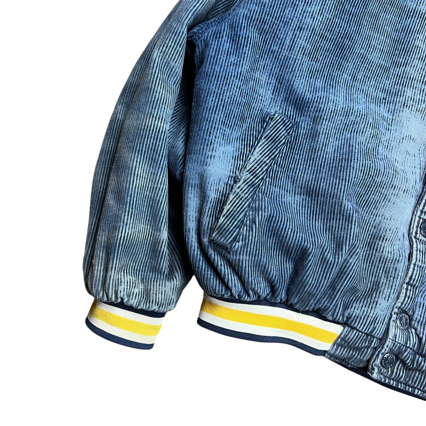 University Of Michigan Faded Cordaroy Varsity Jacket - L