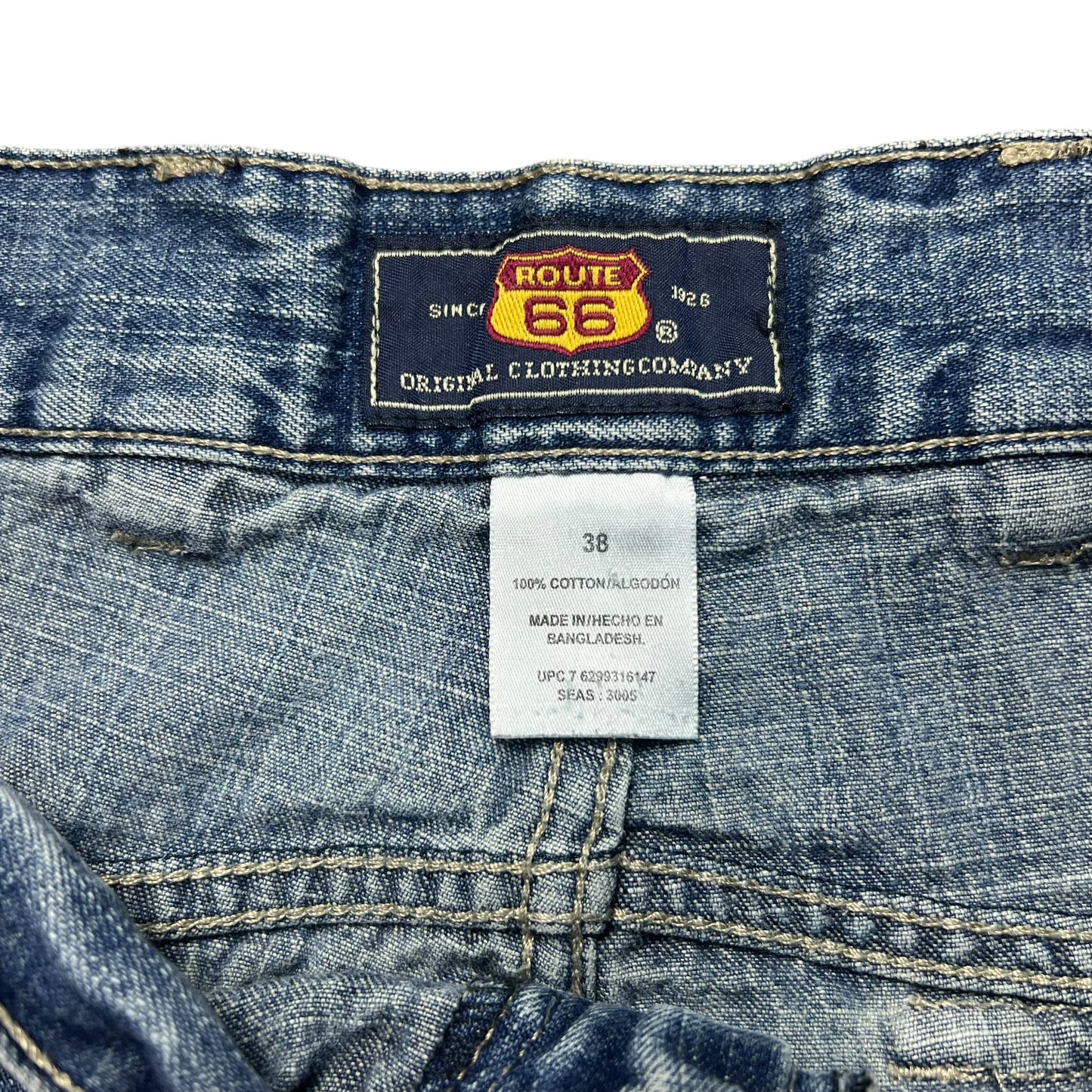 Route 66 Faded Blue Jean Shorts - 36”