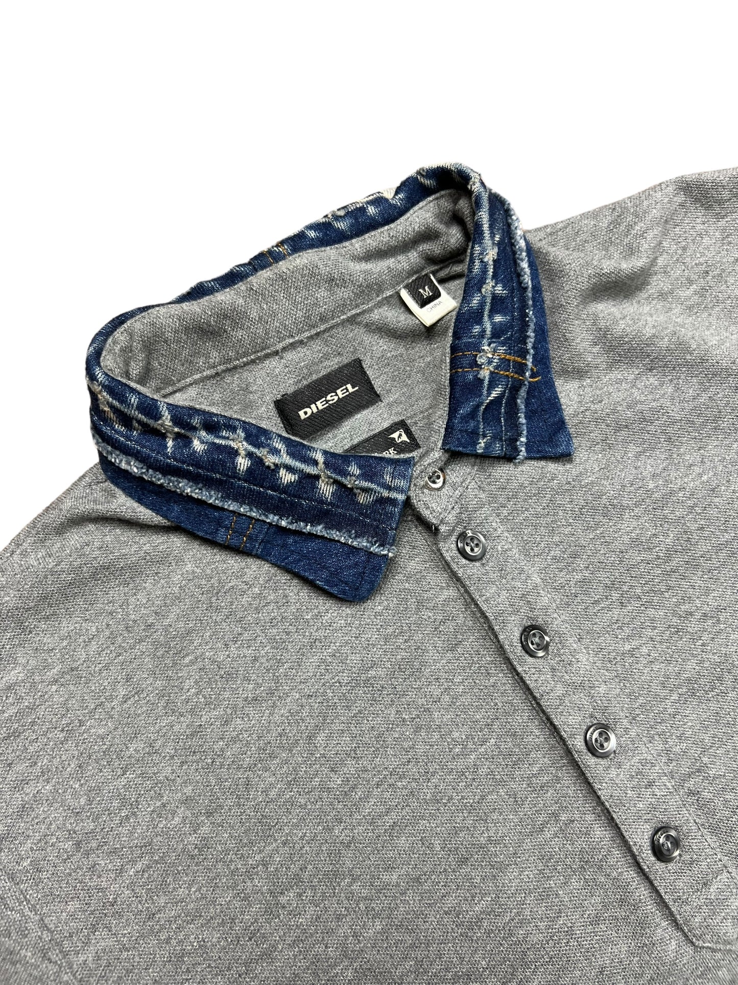 Diesel Denim Collared Polo Shirt - M