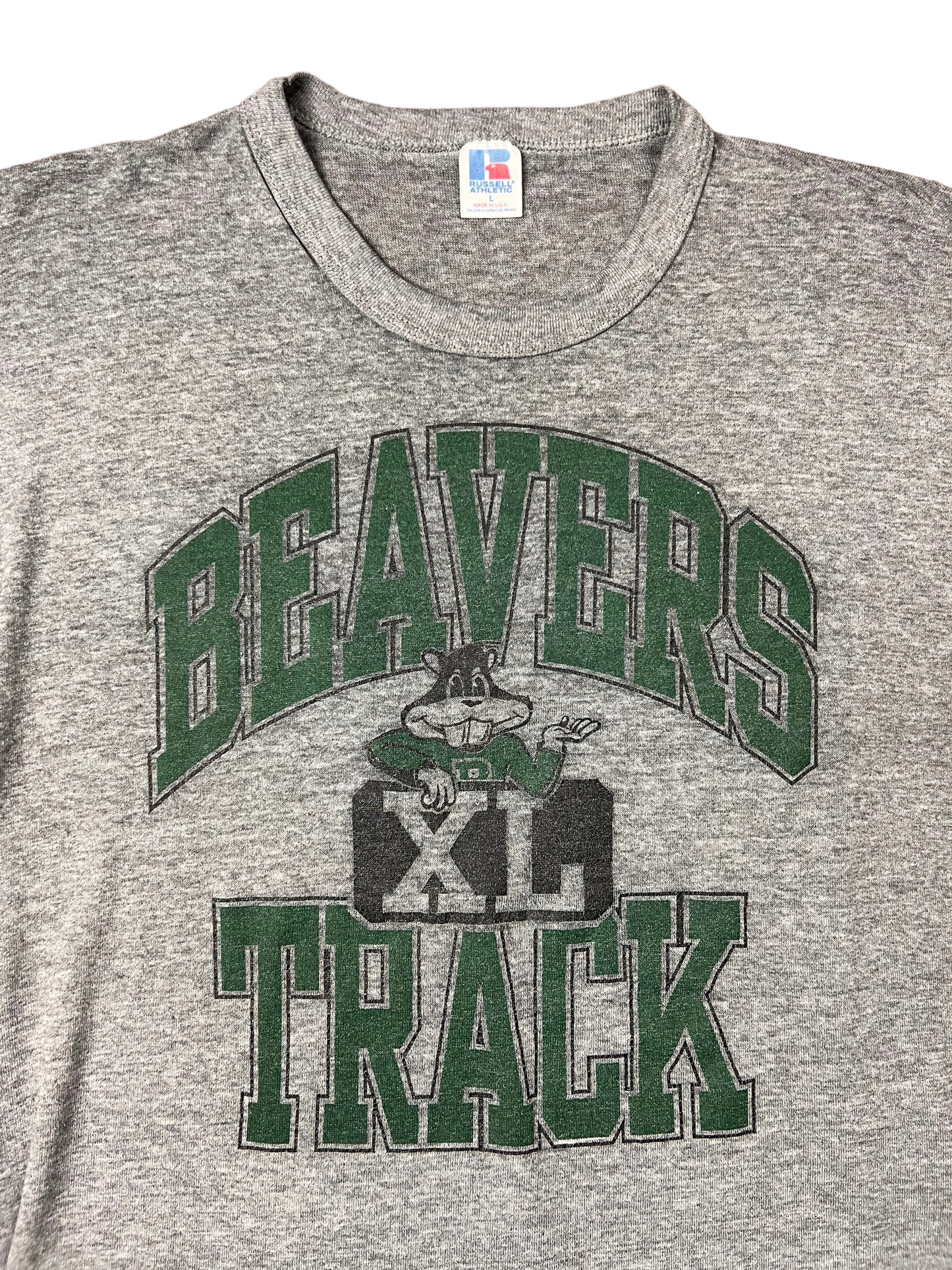 Paper Thin Beavers Track Russell T-shirt - L