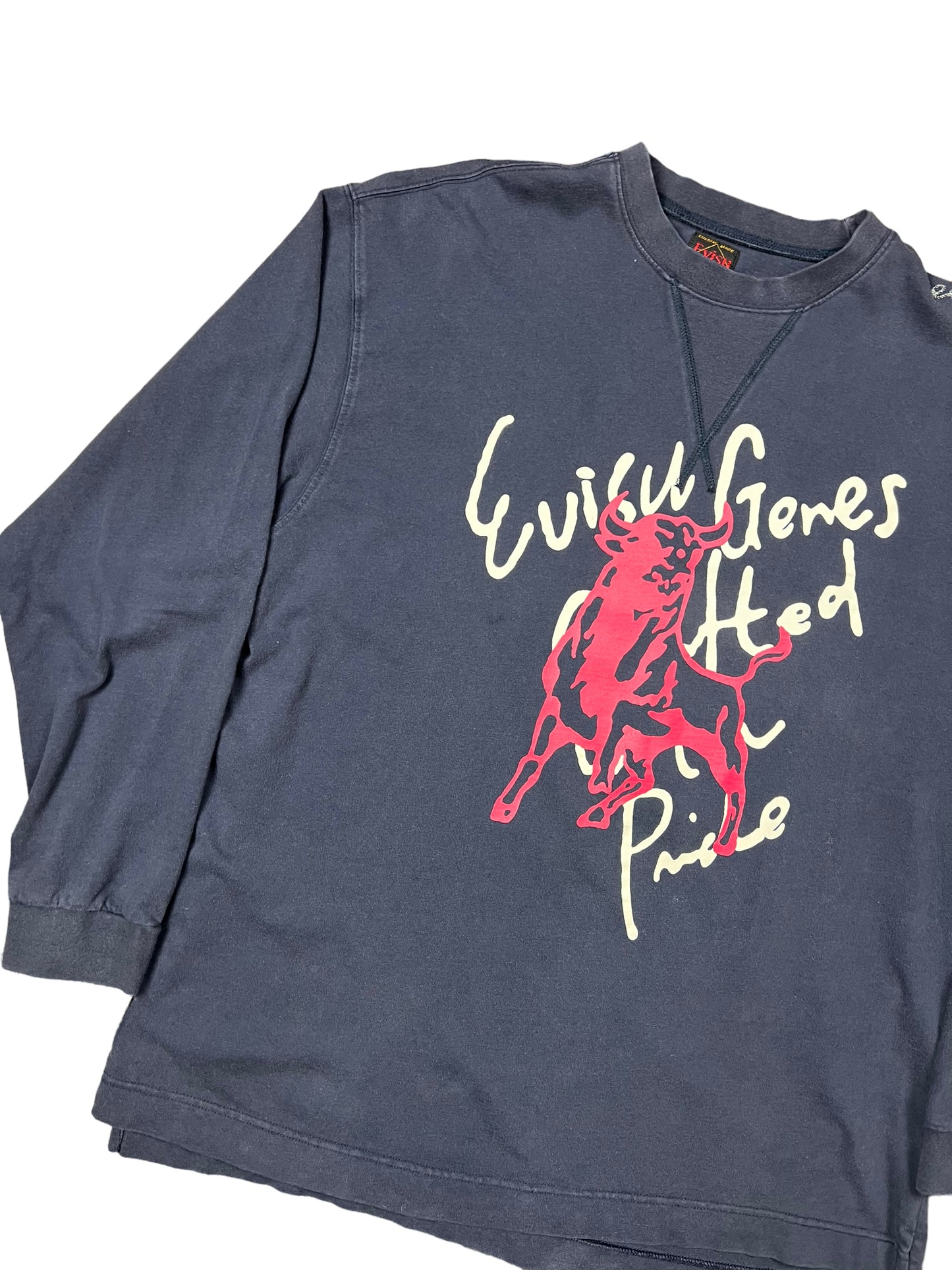Evisu Ranch & Co Navy “Bulls” Long Sleeve Shirt - XL