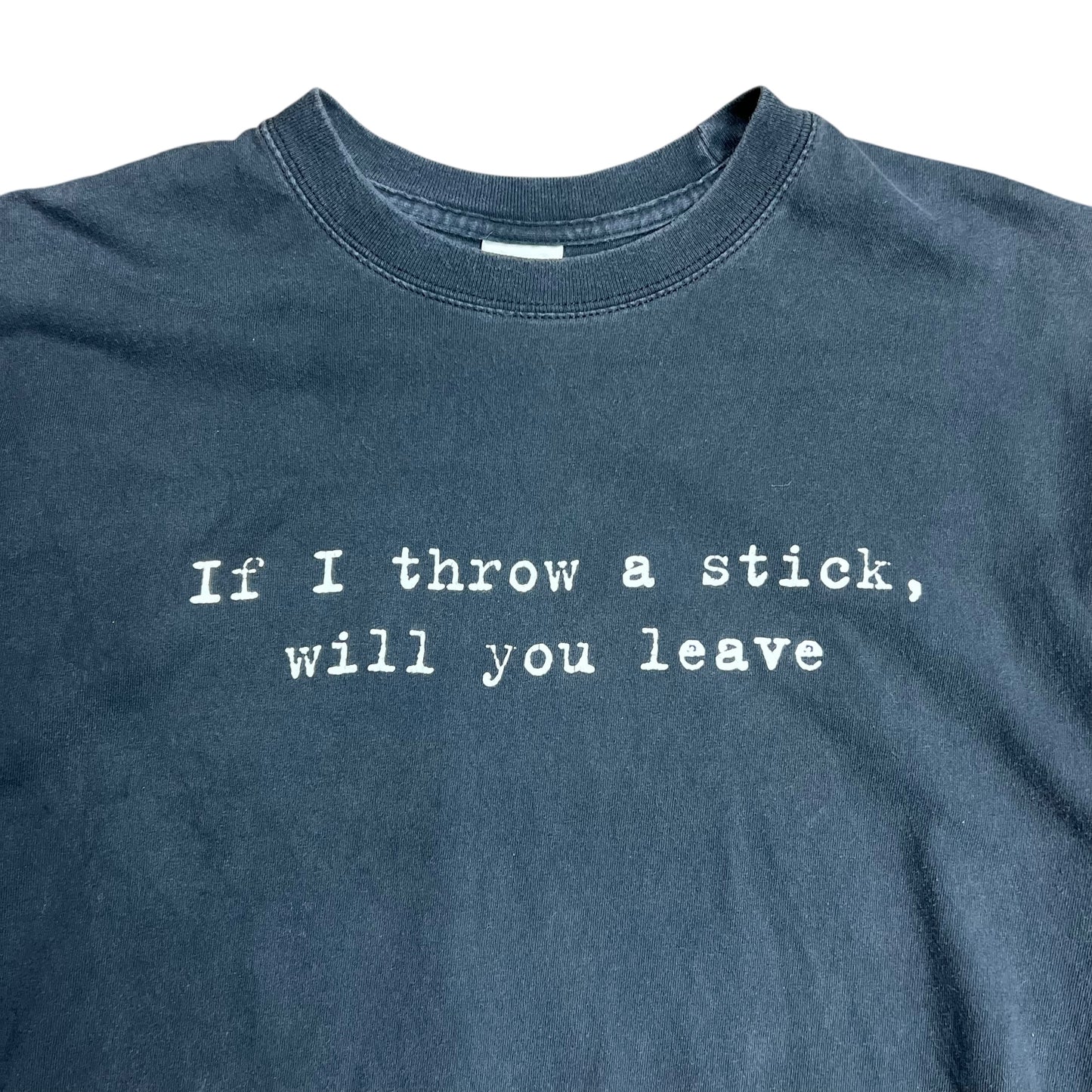 Faded “throw a stick” T-shirt - XL