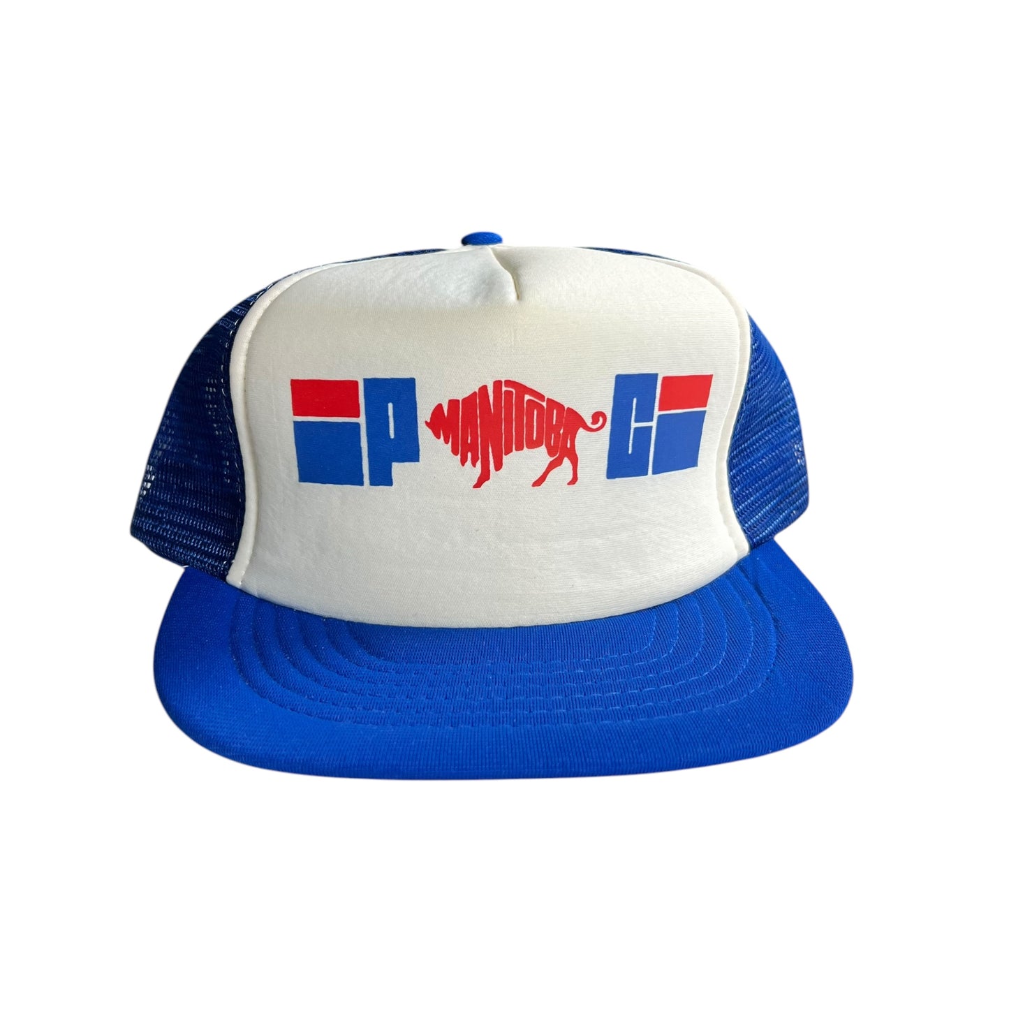 Blue & White Manitoba Buffalo Trucker Hat