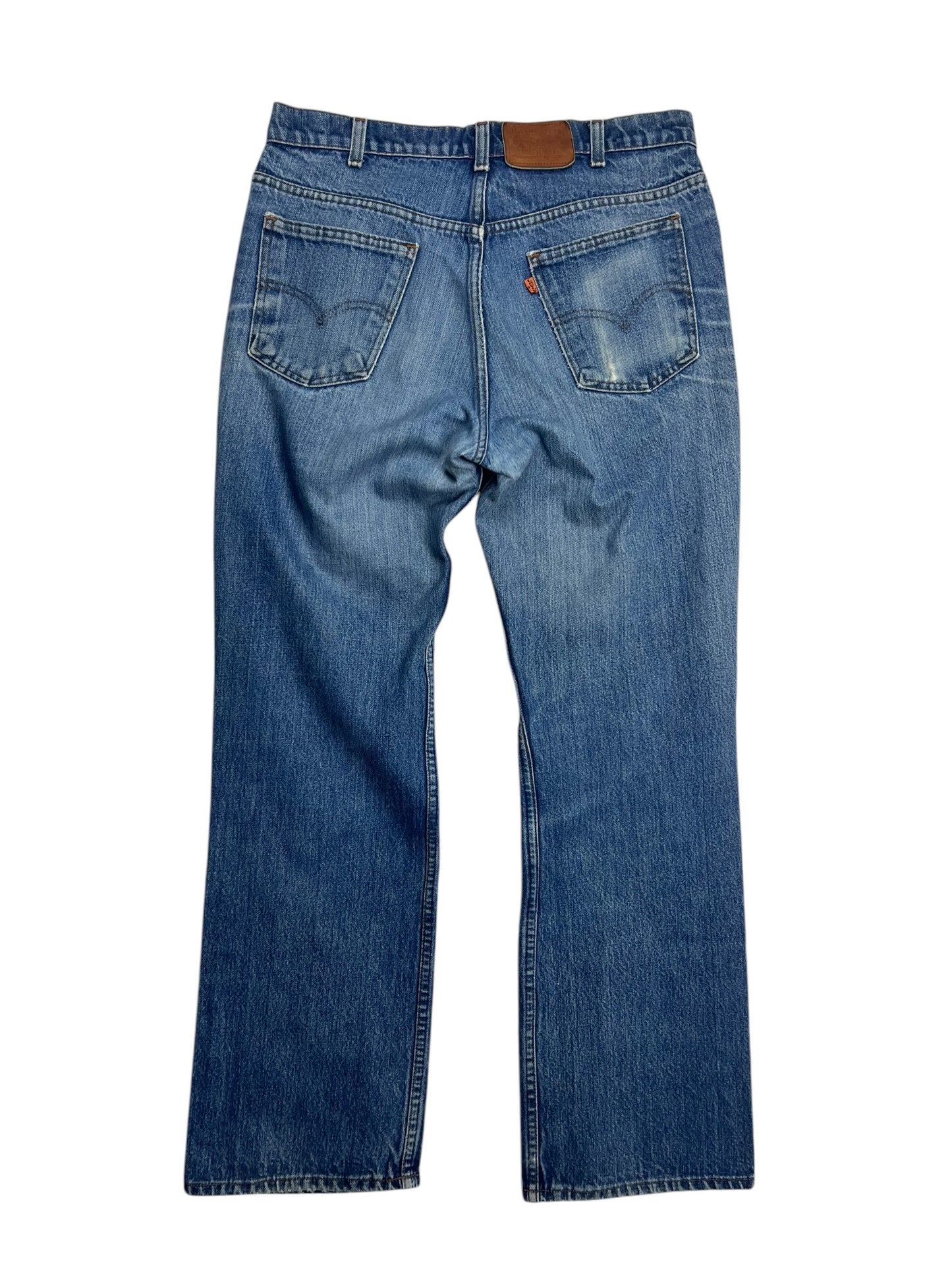 Levi’s Faded Orange Tab Blue Jeans - 33”