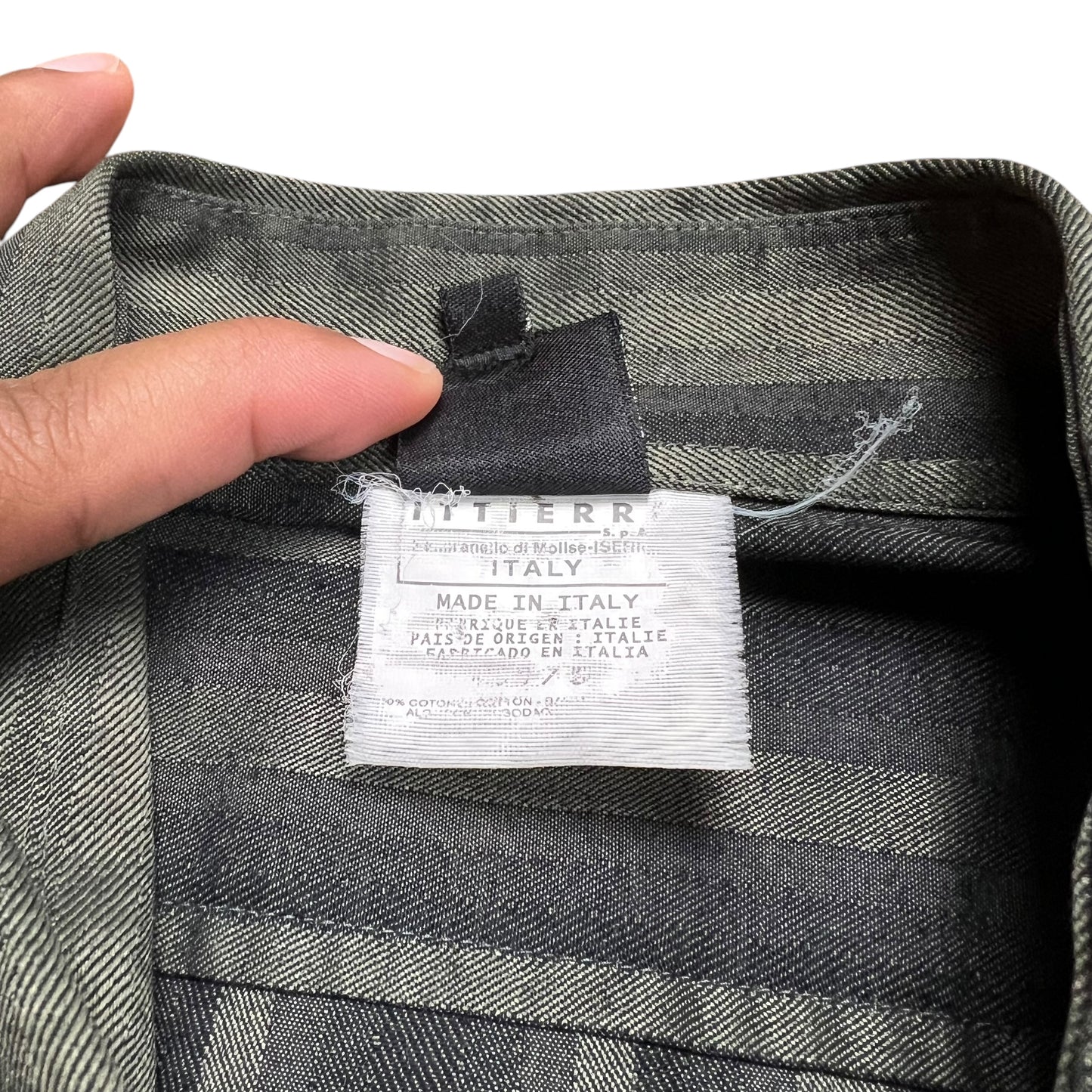 Versace Couture Dark Green Striped Button-up Shirt - XL