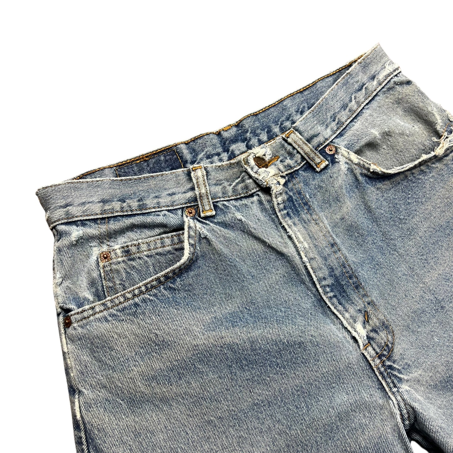 Levi’s Distressed Light Wash Orange Tab Jeans - 30”