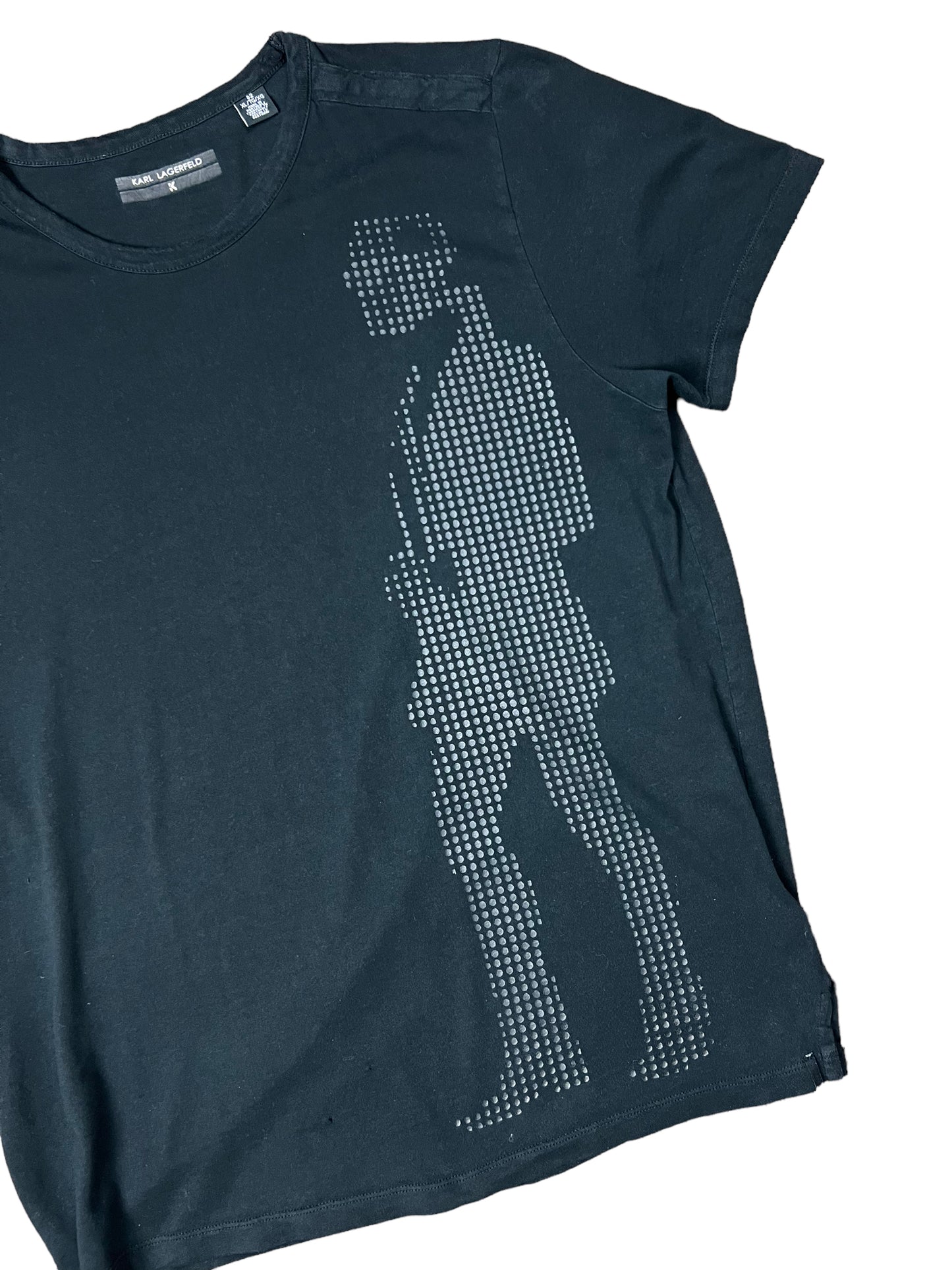 Karl Lagerfeld Polkadot Portrait T-shirt - L