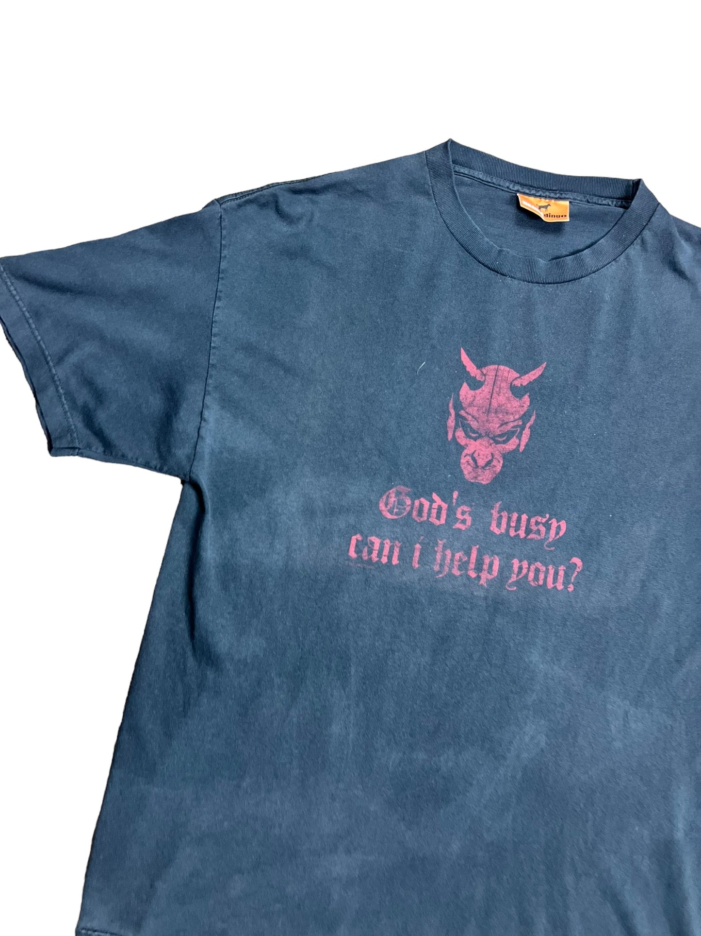 Faded “God’s Busy” T-shirt - XL