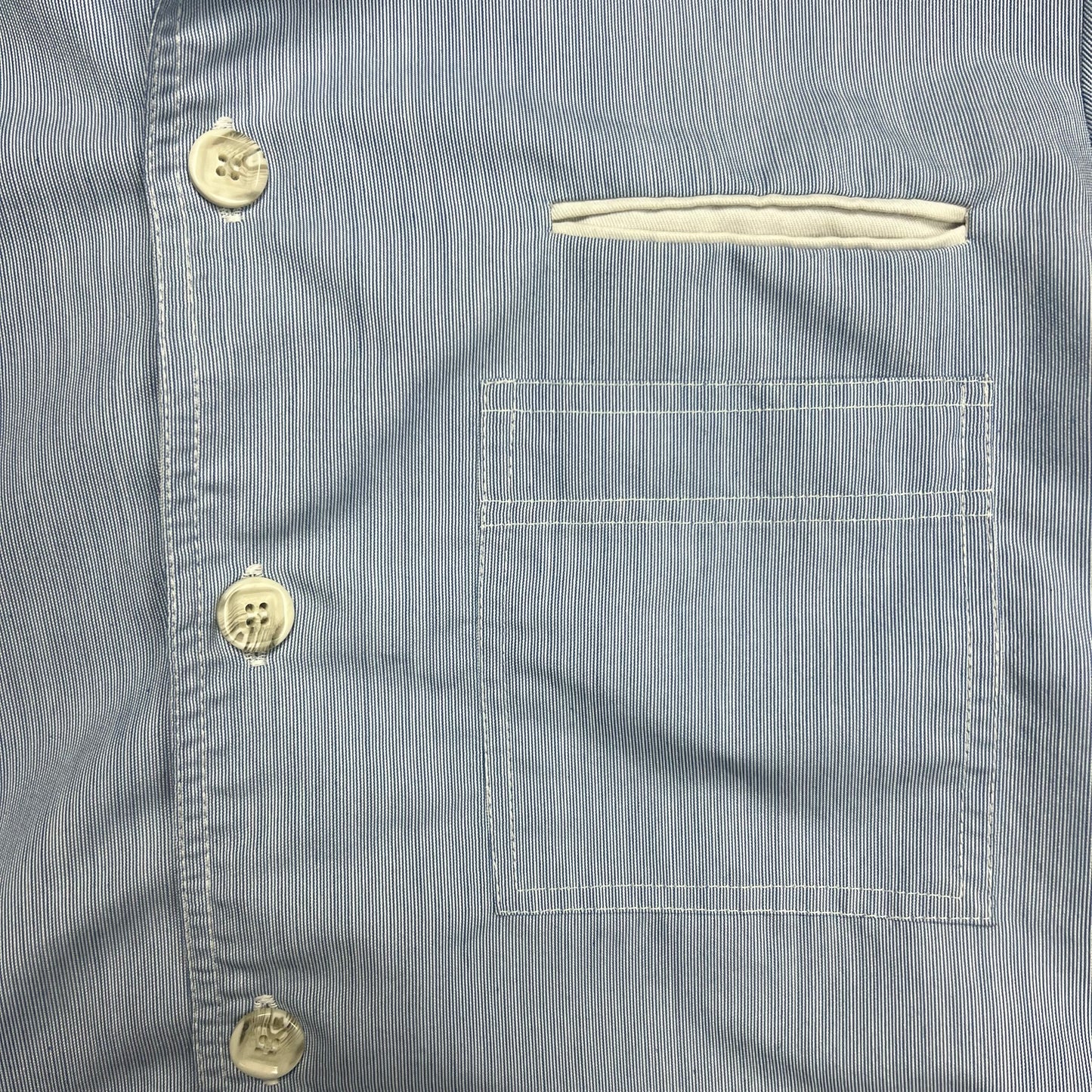 1980s South Reef Striped Short Sleeve Button-Up Shirt - XL