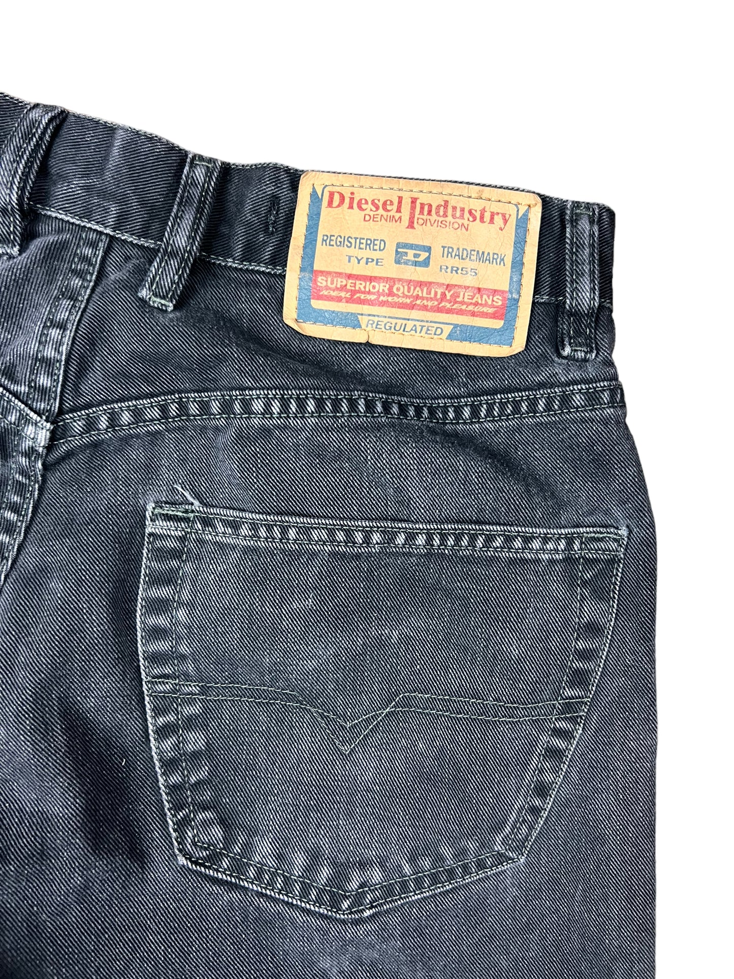 Diesel Faded Black Tapered Jeans - 32"