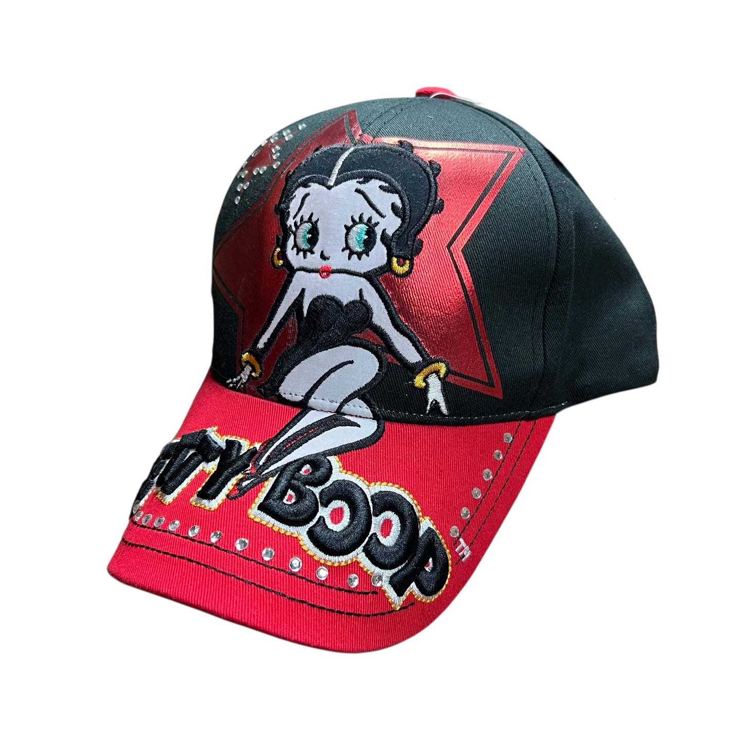 2002 Black & Red Betty Boop Star Cap - OS