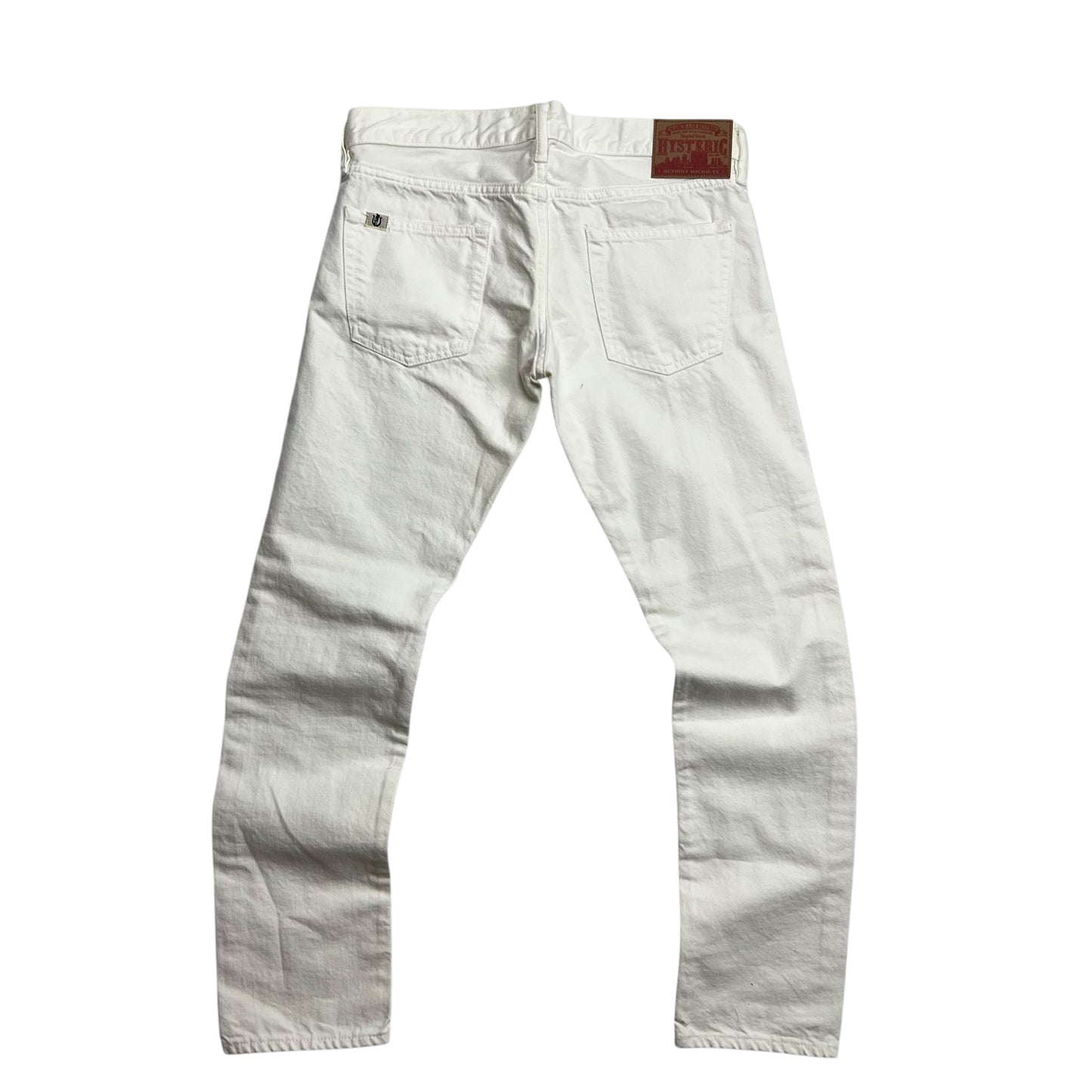 Hysteric Glamour Search and Destroy Slim White Jeans - 32”