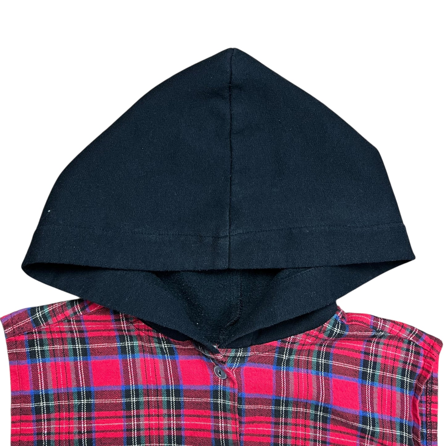 Georgetown Hoyas Cut-off Plaid Hoodie - M