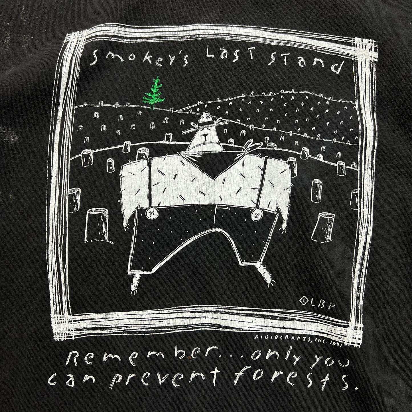 1991 Smokey The Bear T-shirt - L