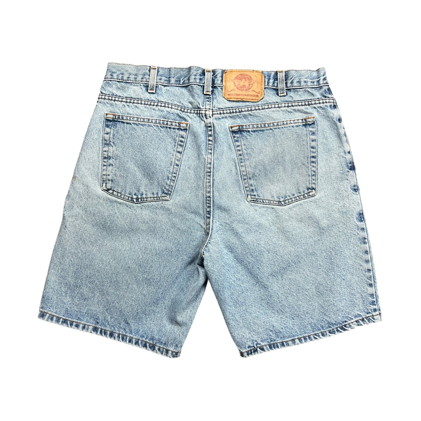 Flyers Faded Light Wash Jean Shorts - 32”