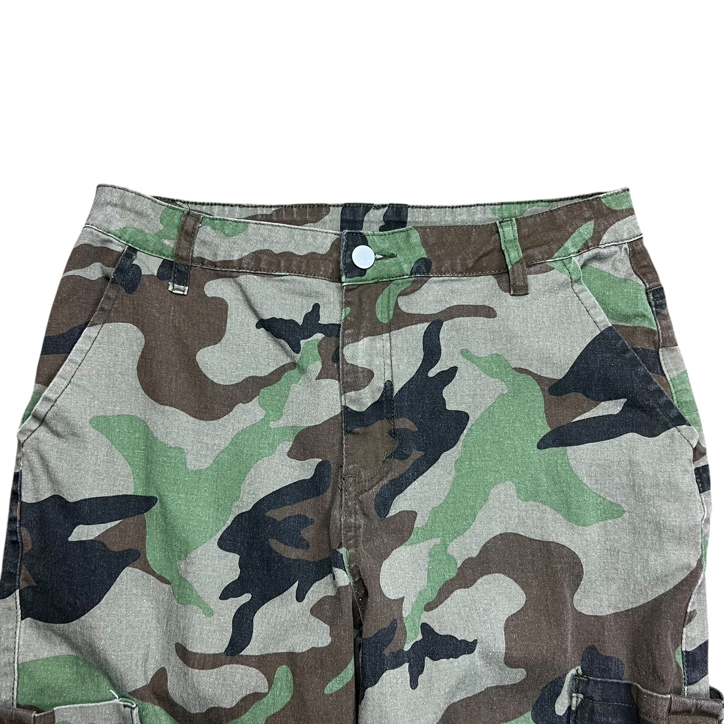Lightweight Woodland Camo Capris - 32"