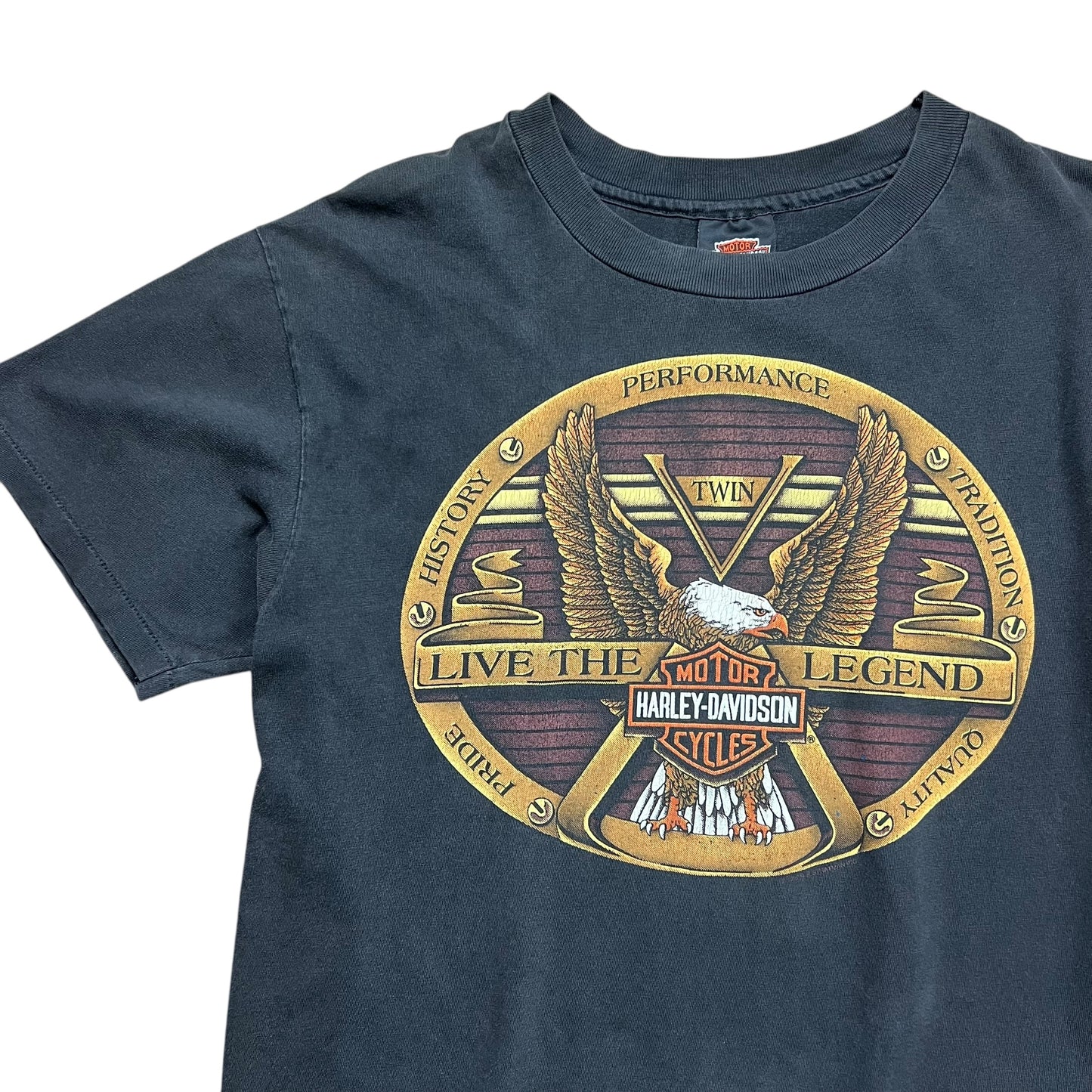1992 Harley-Davidson Faded Eagle Emblem T-shirt - L