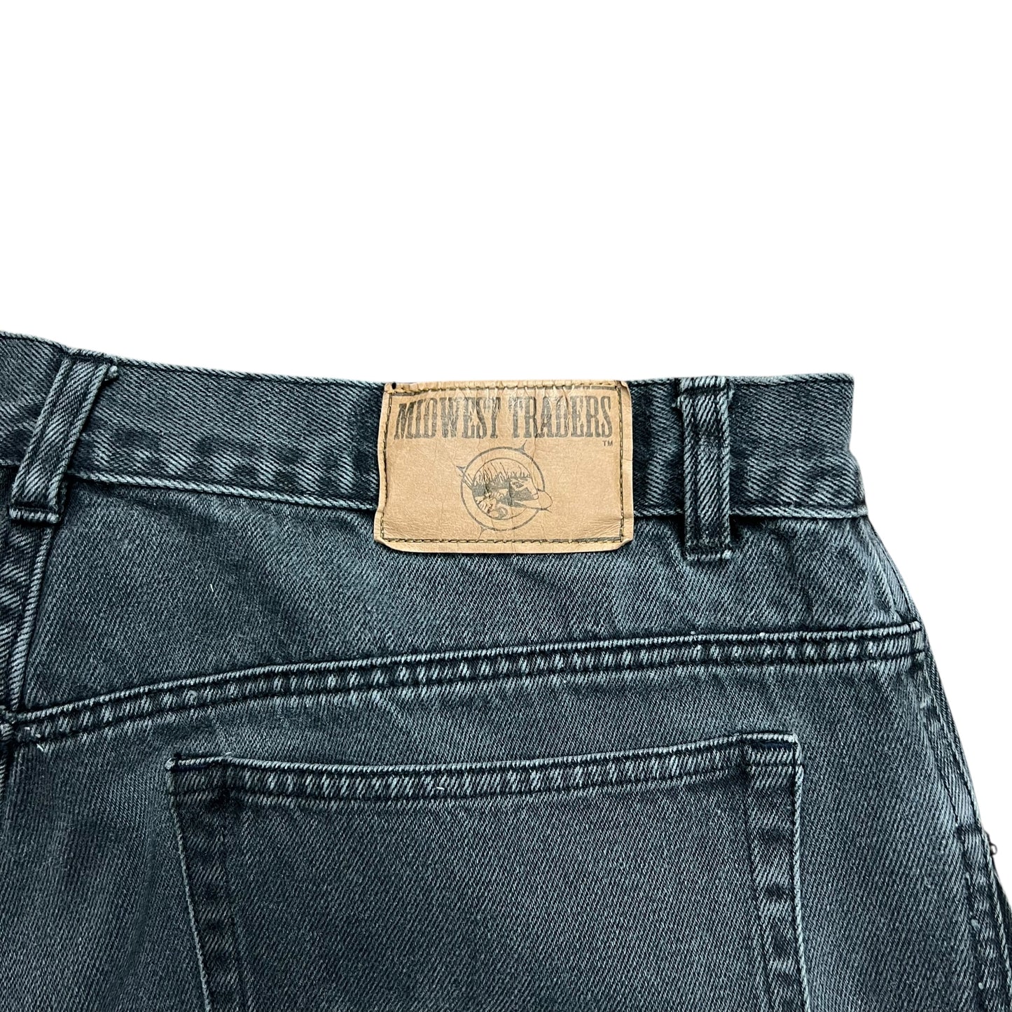 Midwest Traders Faded Black Jean Shorts - 34"