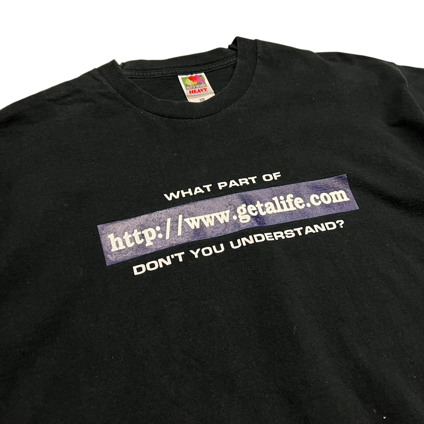 Get A Life Black T-shirt -XL