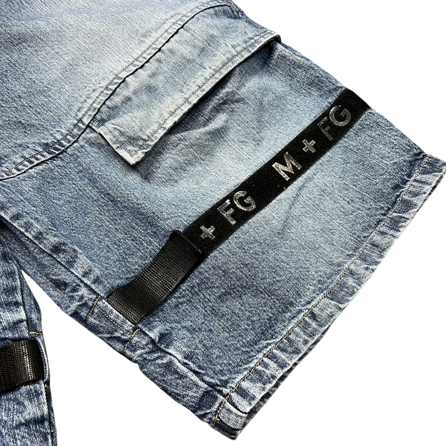 Marithé + François Girbaud Faded Baggy Jean Shorts - 36"