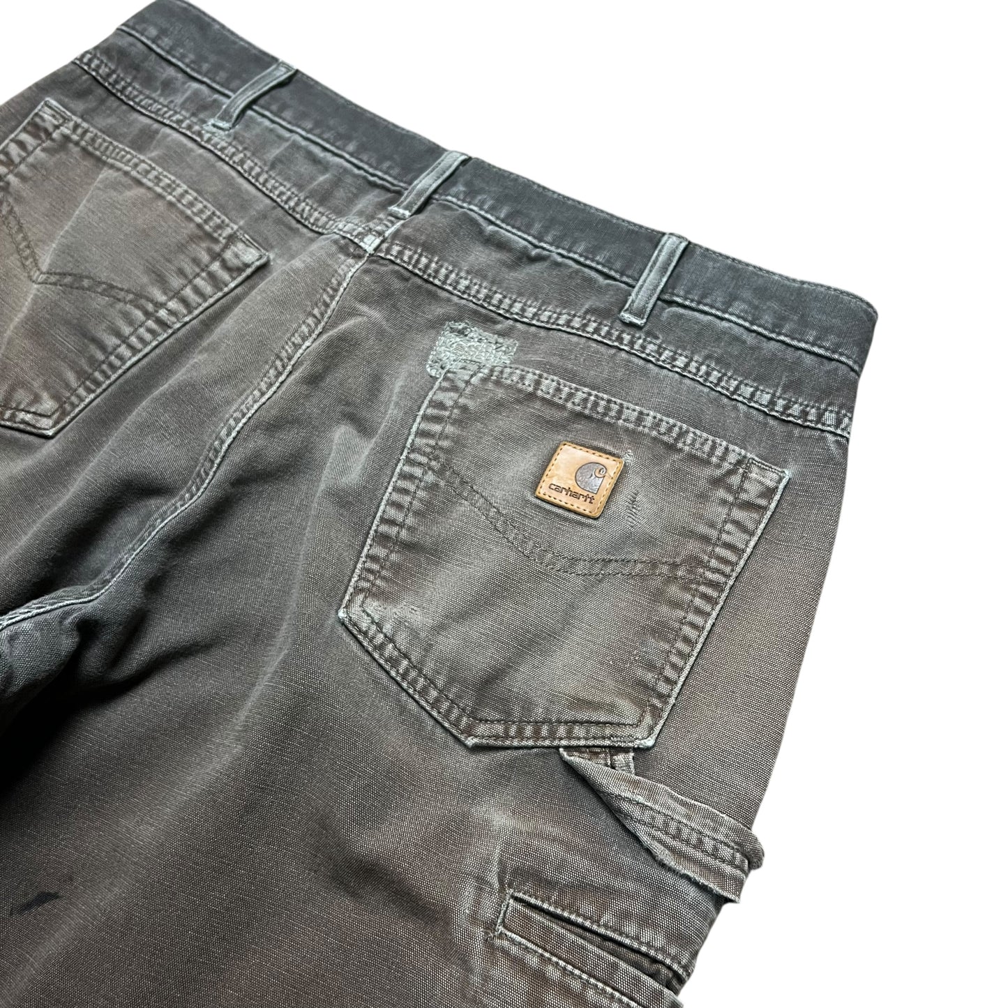 Carhartt Faded & Distressed Brown Work Pants - 36”