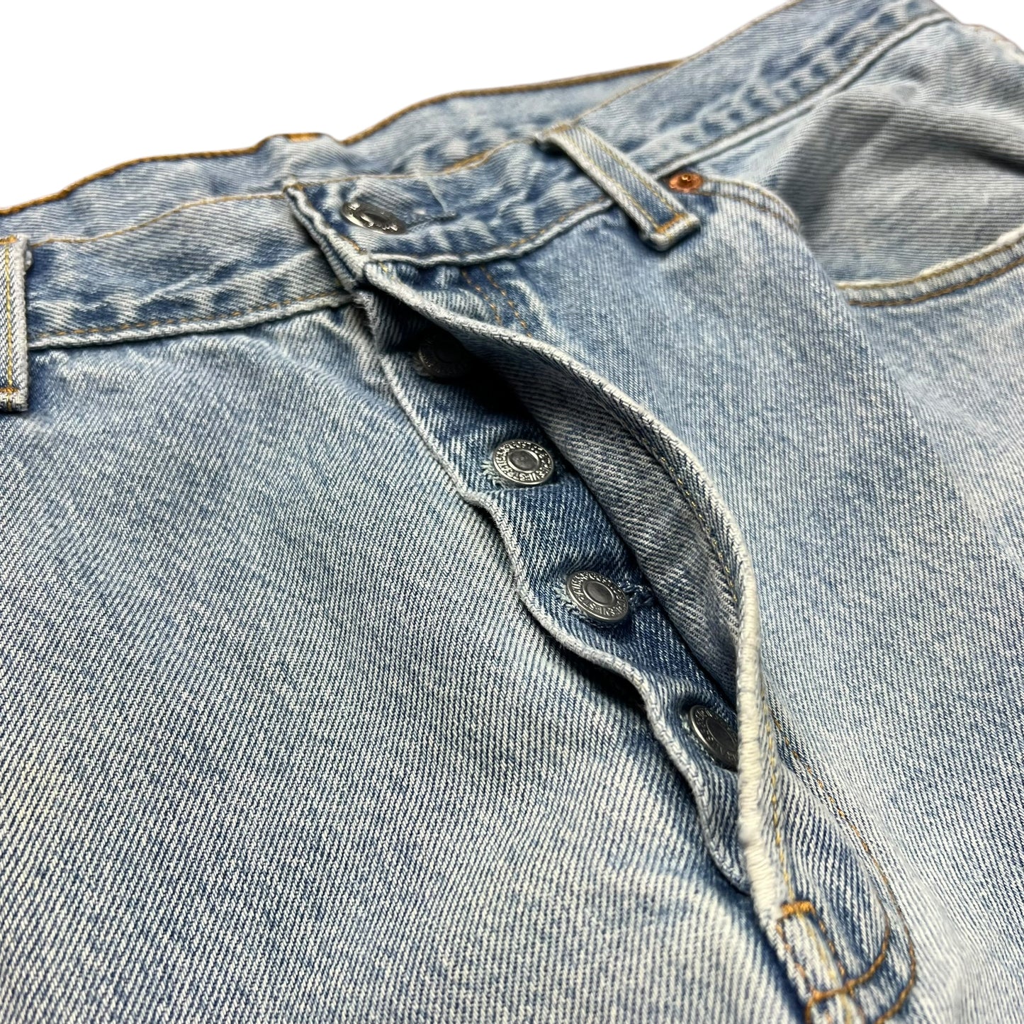 Levi’s 501XX Faded & Distressed Light Wash Jeans - 34”