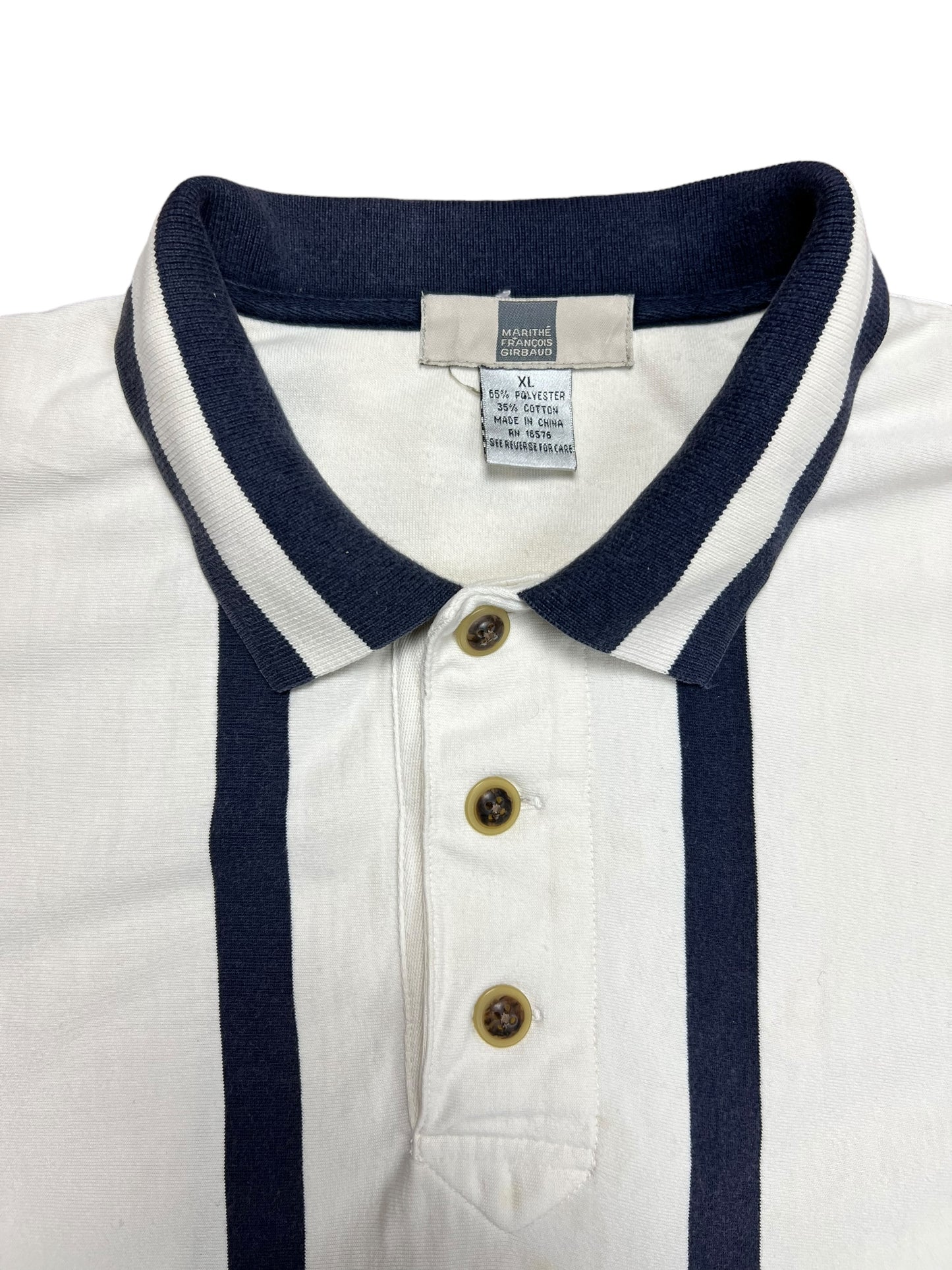 Marithé + François Girbaud Striped Polo Shirt - XL