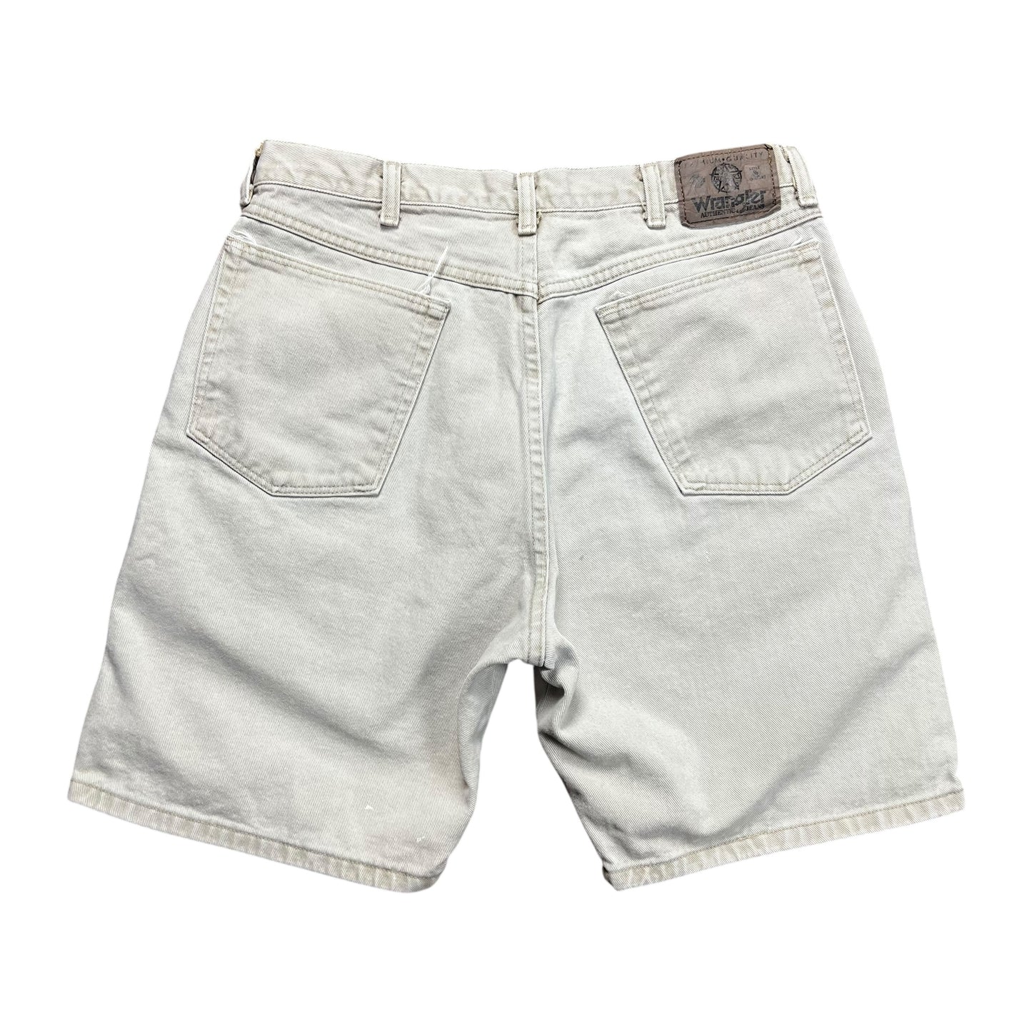 Wrangler Plain Beige Jean Shorts - 32”