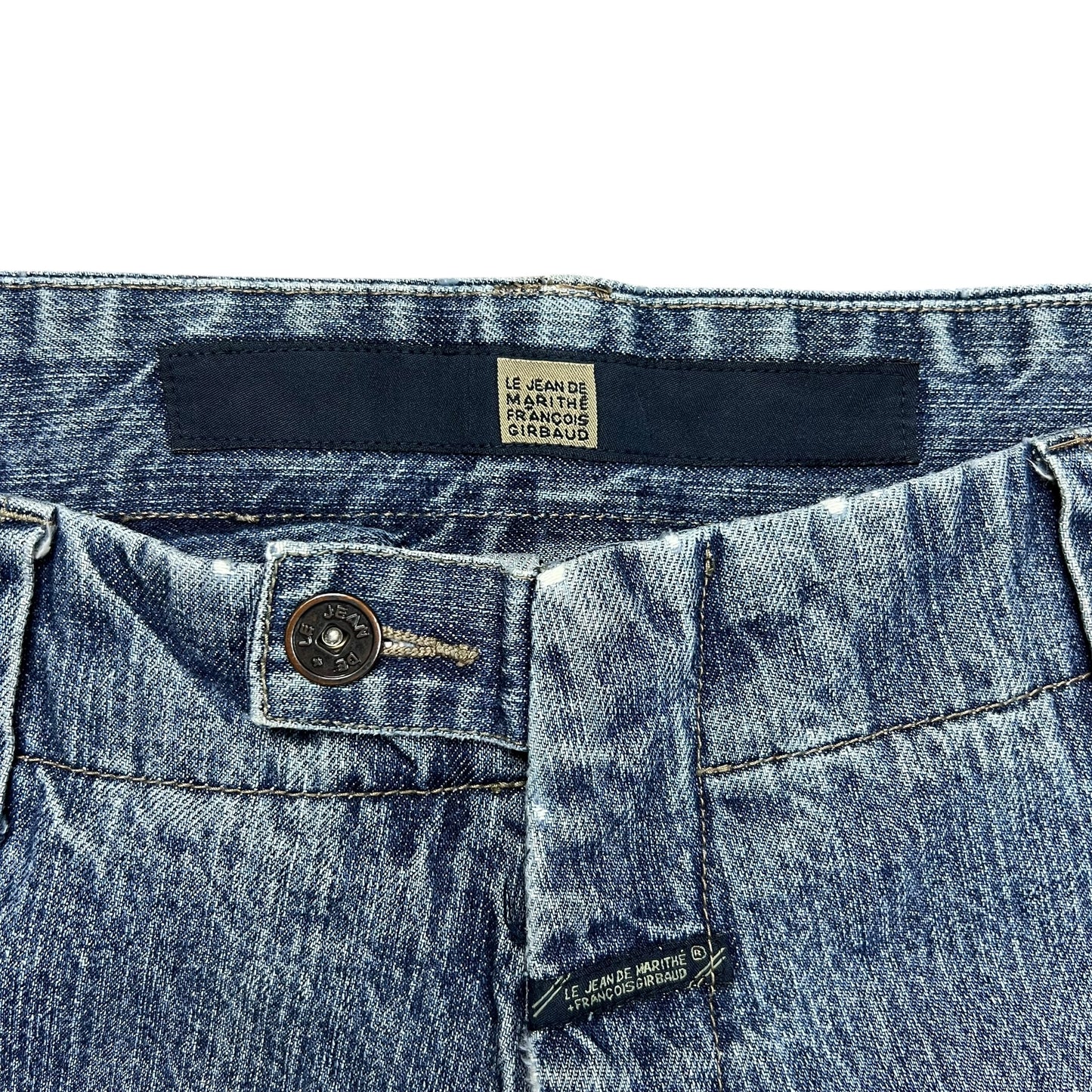 Marithé + François Girbaud Faded Baggy Jean Shorts - 36"