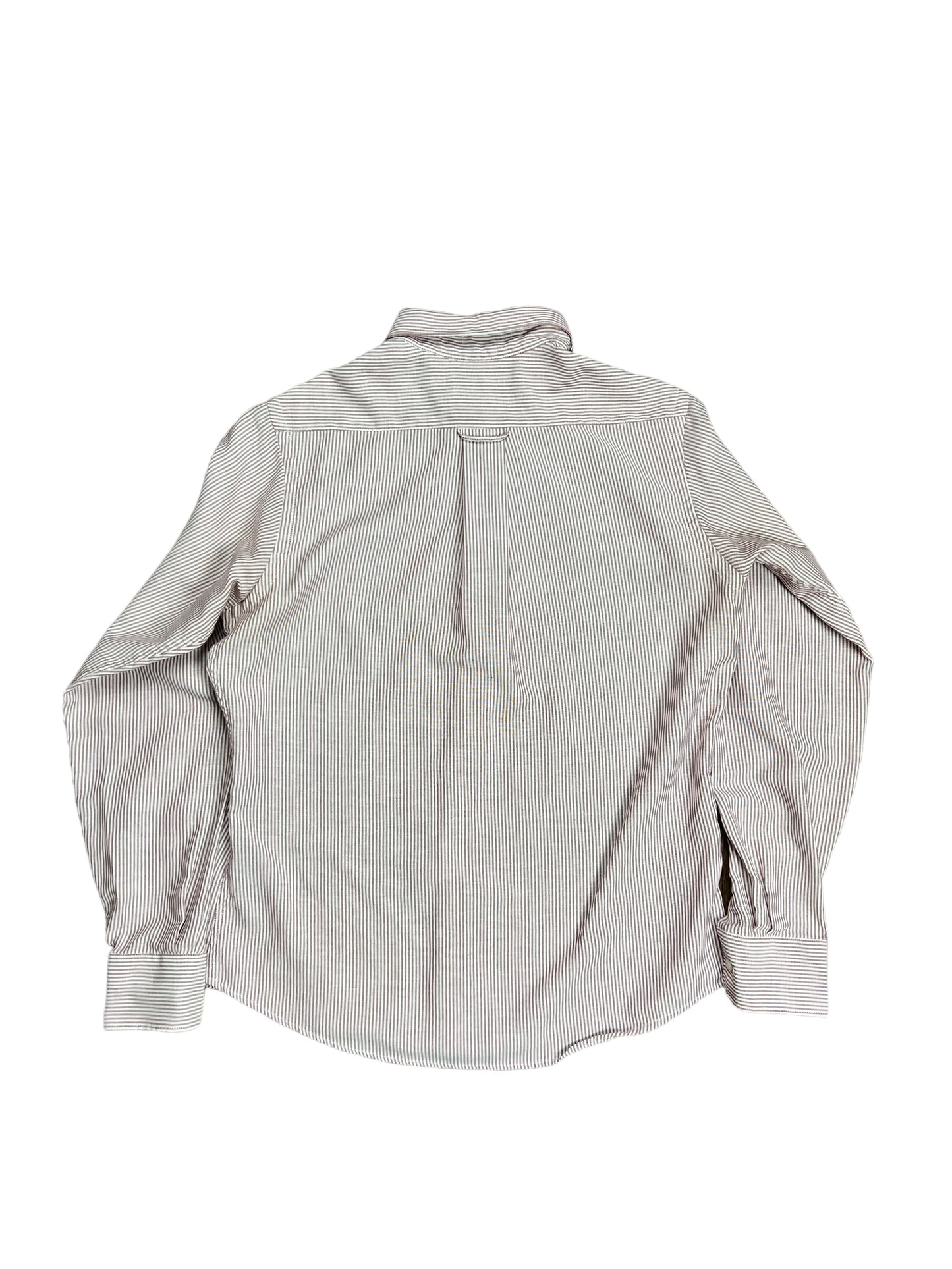 J. Crew Red Striped Button-up Shirt - M