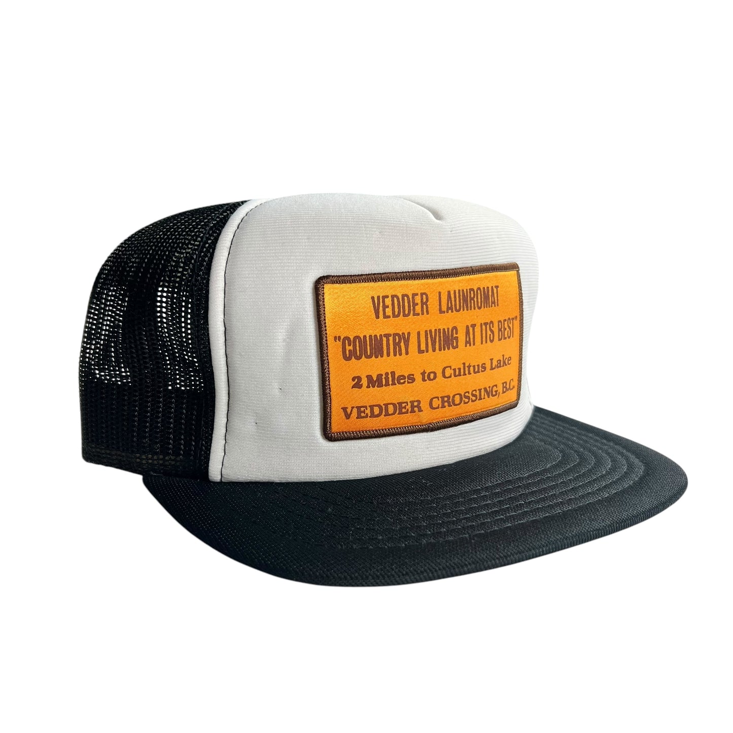 Black & White Vedder Laundromat Trucker Hat