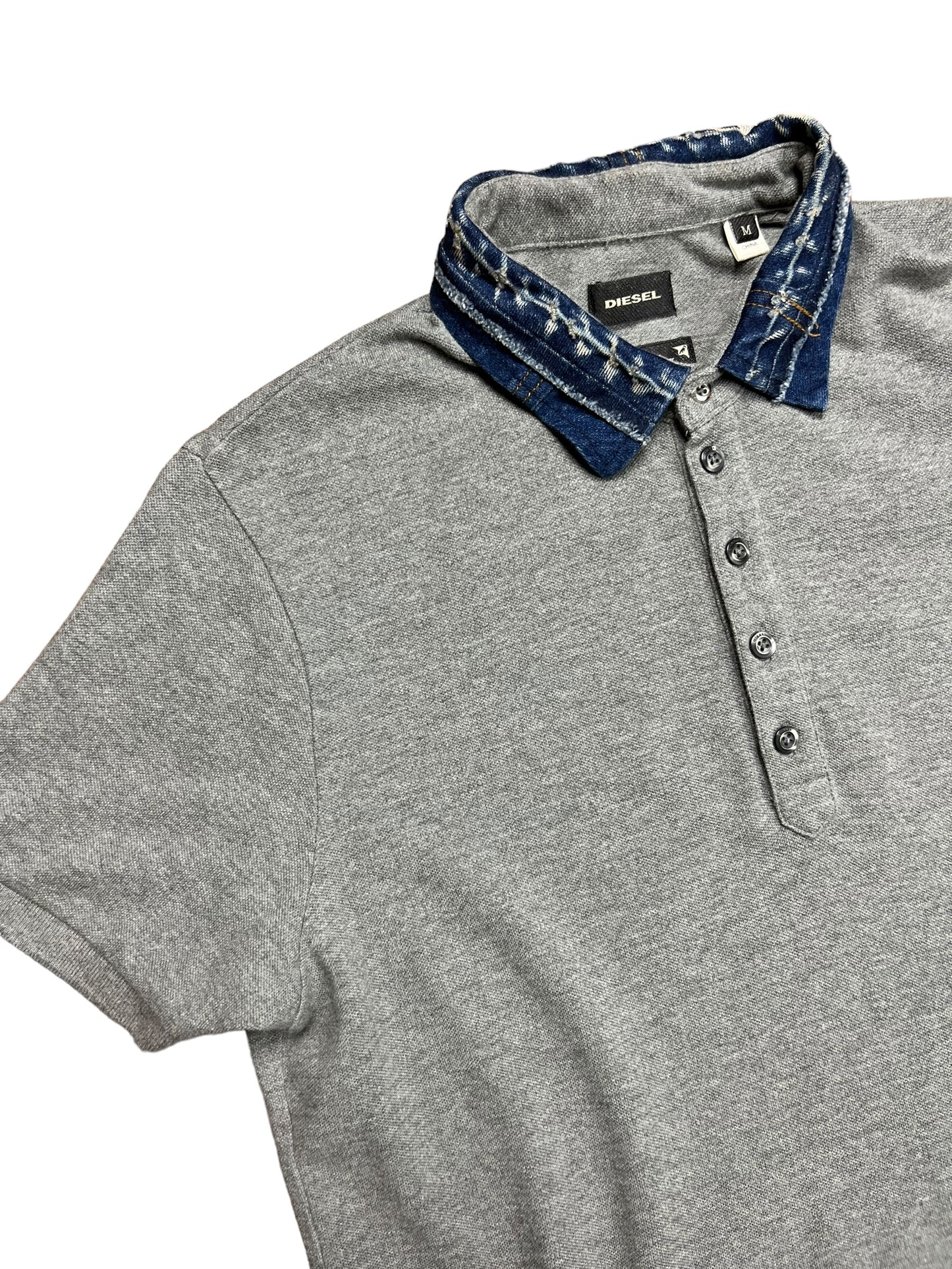Diesel Denim Collared Polo Shirt - M