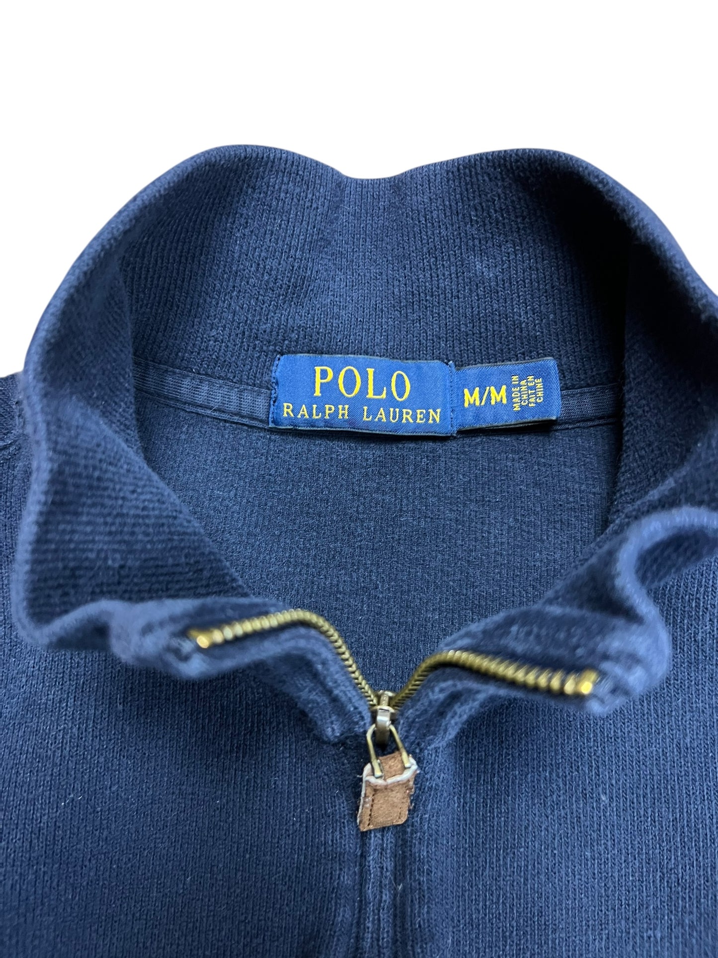 Polo Ralph Lauren Navy Quarter-Zip Sweater - L