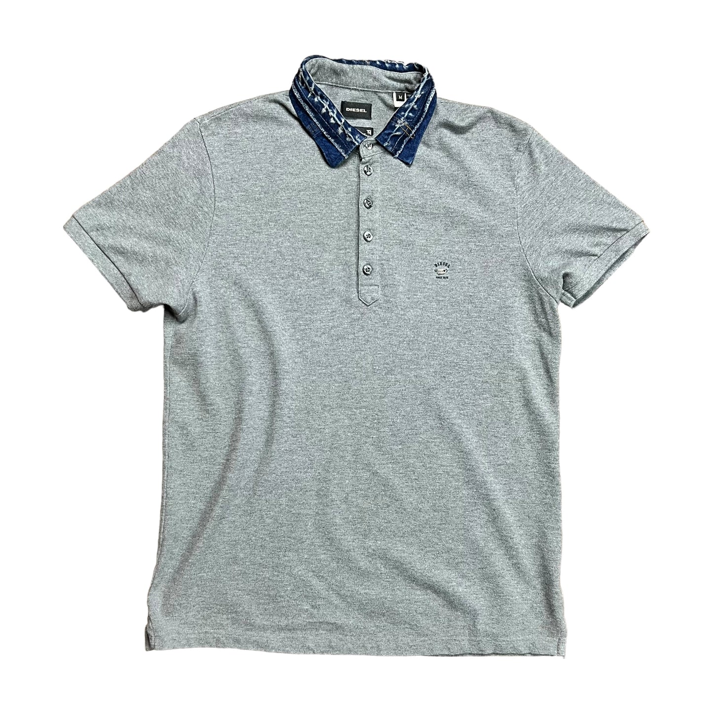 Diesel Denim Collared Polo Shirt - M