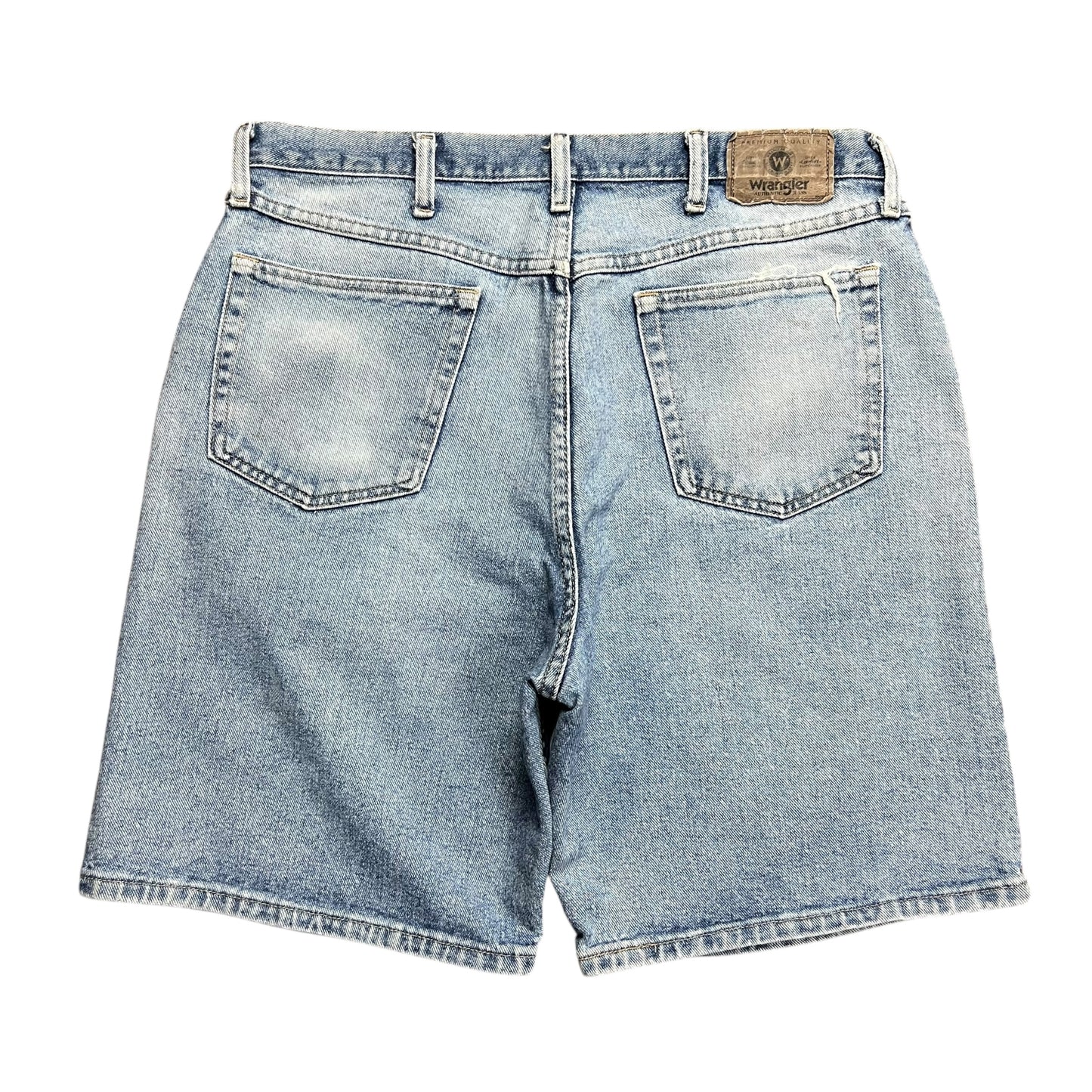 Wrangler Faded Light Wash Baggy Jean Shorts - 36"