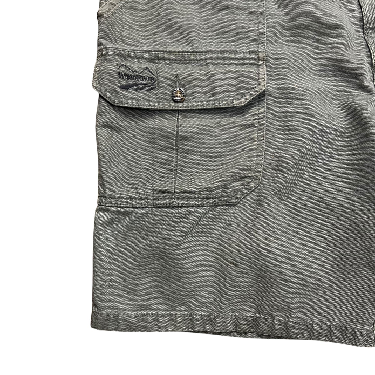 WindRiver Dark Green Cargo Shorts - 36”