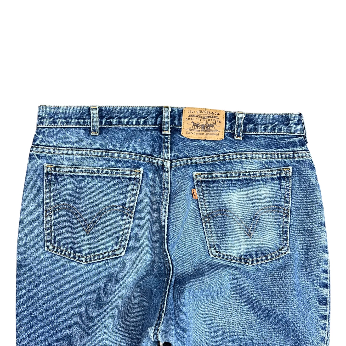 Levi's Faded Orange Tab Blue Jeans - 34"