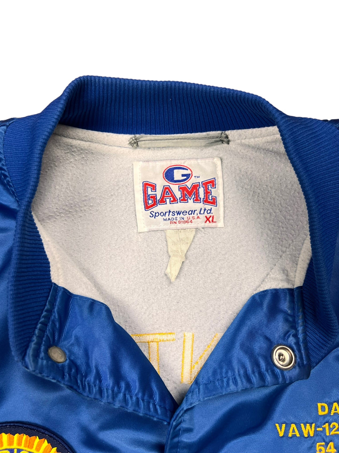 USS Intrepid Crew Member Satin Bomber Jacket - XL
