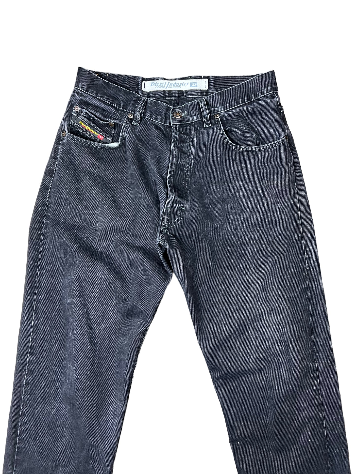 Diesel Faded Black Tapered Jeans - 32"