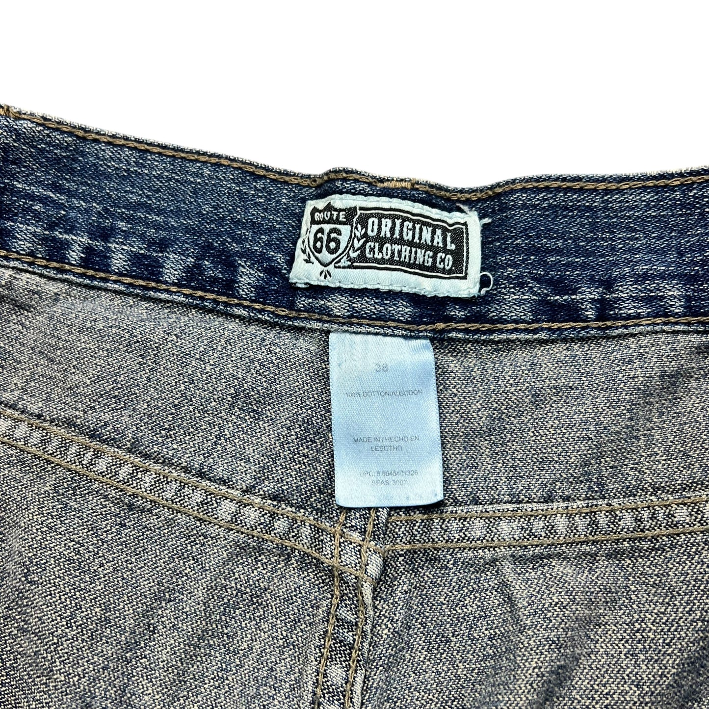 Route 66 Faded Blue Jean Shorts - 36”
