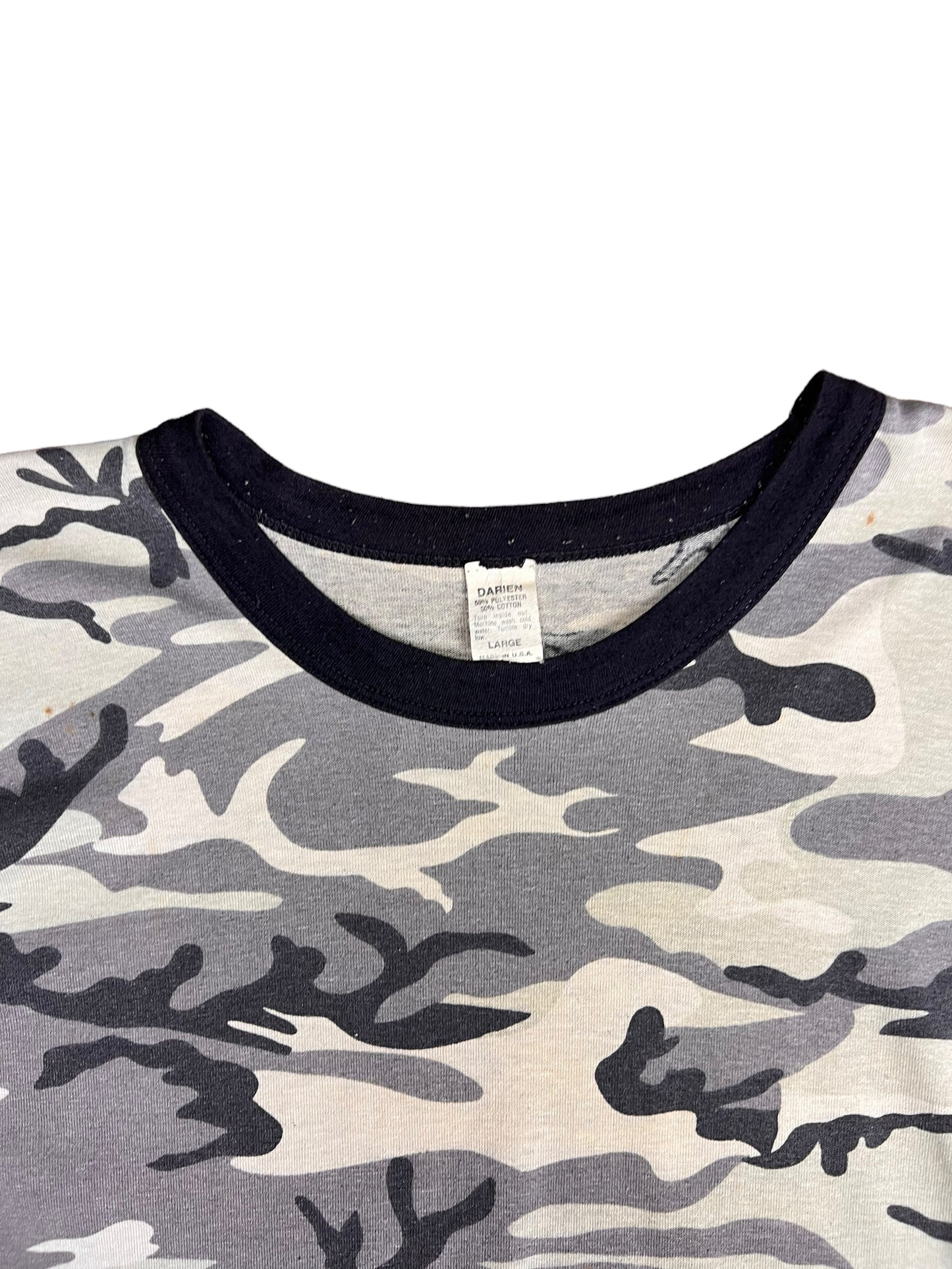 Black & White Army Camo T-shirt - L