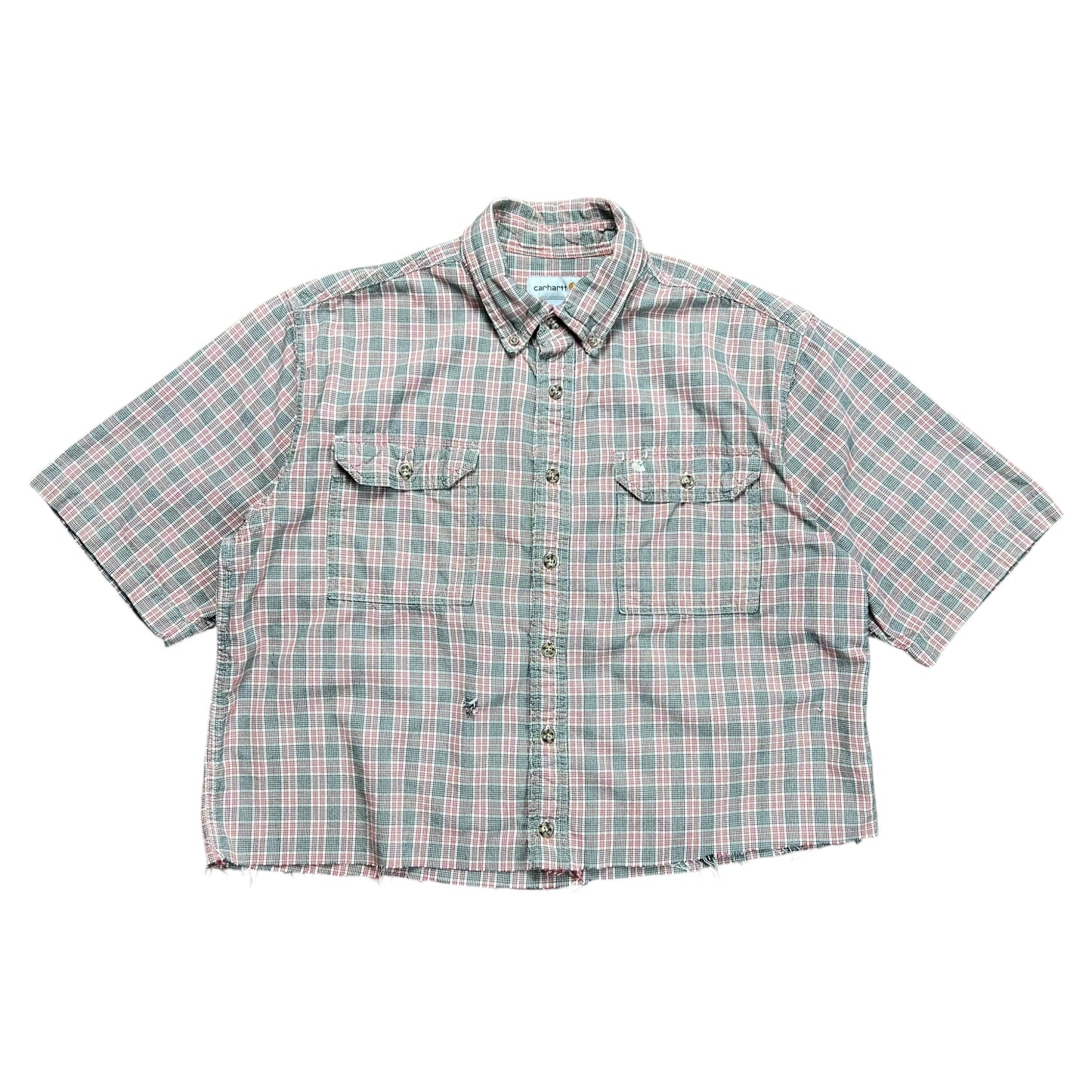 Carhartt Cropped Plaid Button-up Shirt - M