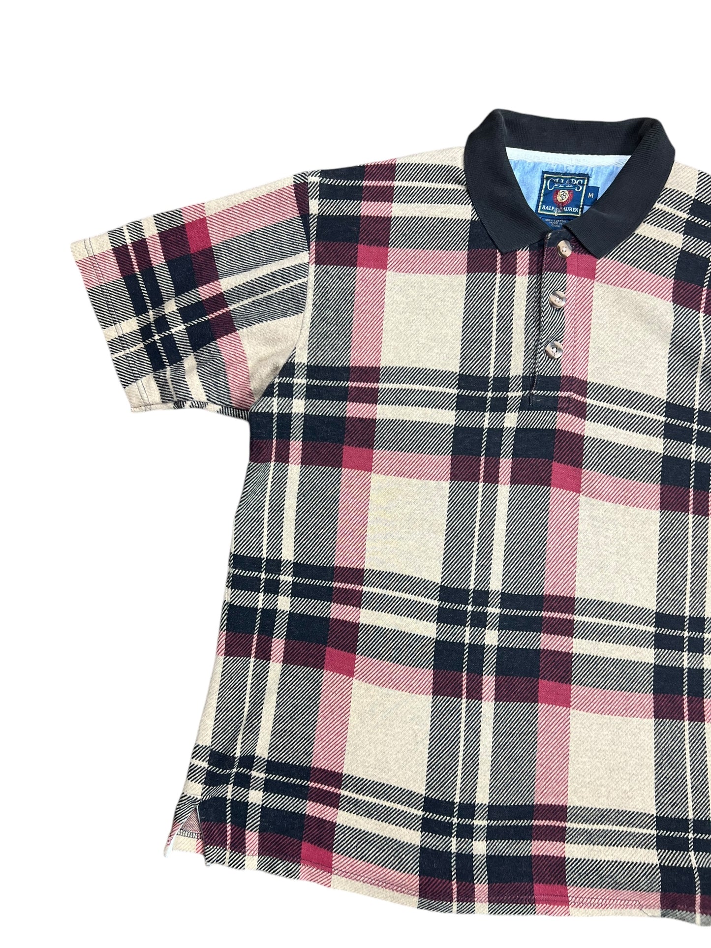 Chaps Ralph Lauren Plaid Polo Shirt - L