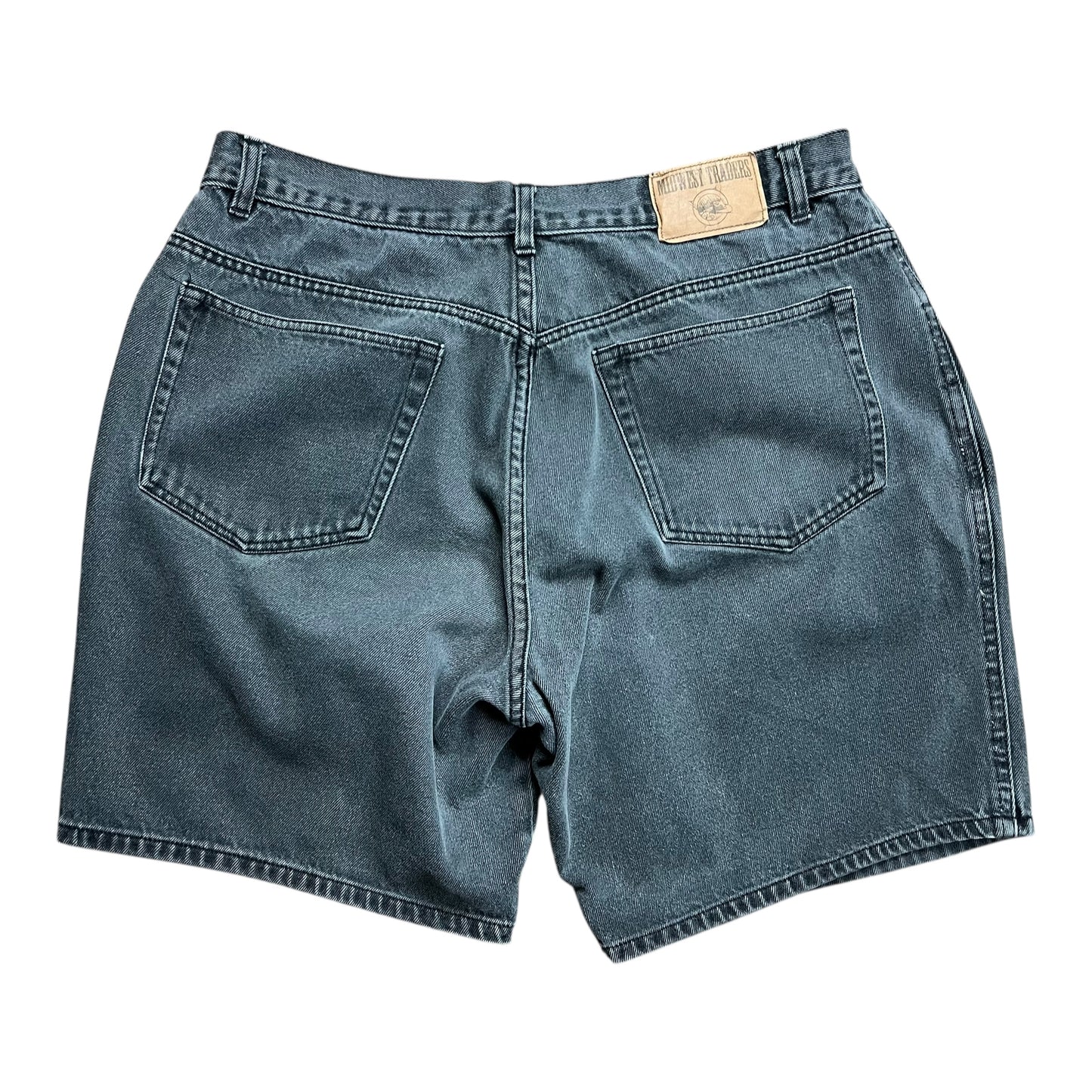 Midwest Traders Faded Black Jean Shorts - 34"