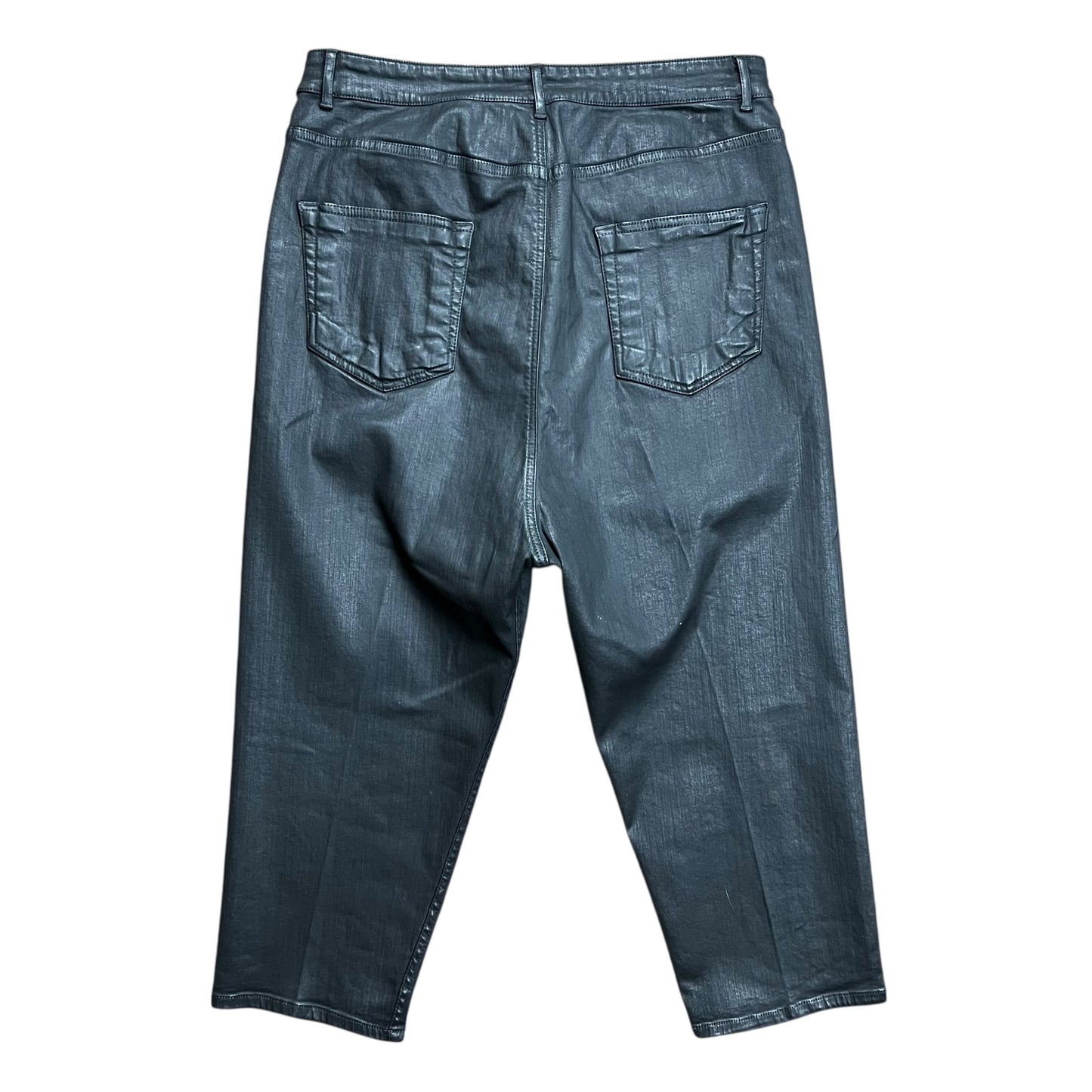 Rick Owens DRKSHDW Waxed Collapse Cropped Jeans - 36"