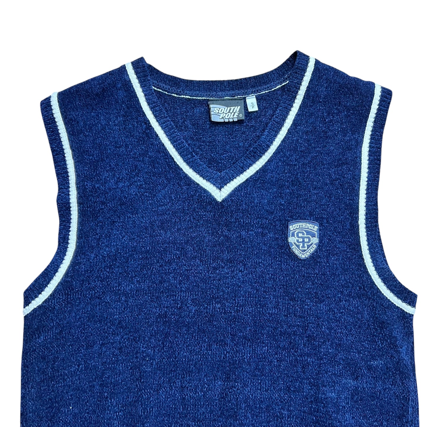 Southpole Blue Chenille Vest - L