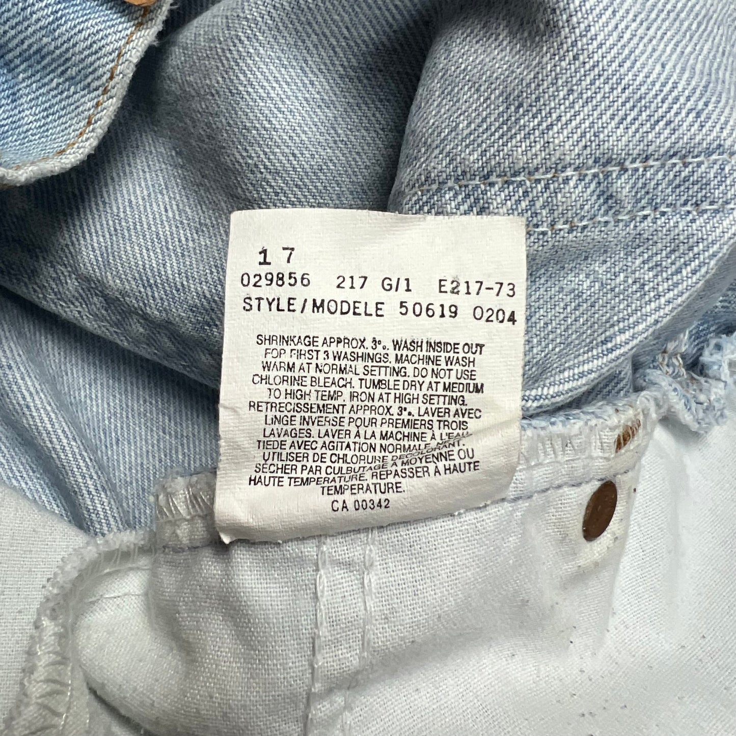 Levi’s Light Wash Dirty Orange Tab Jeans - 30”