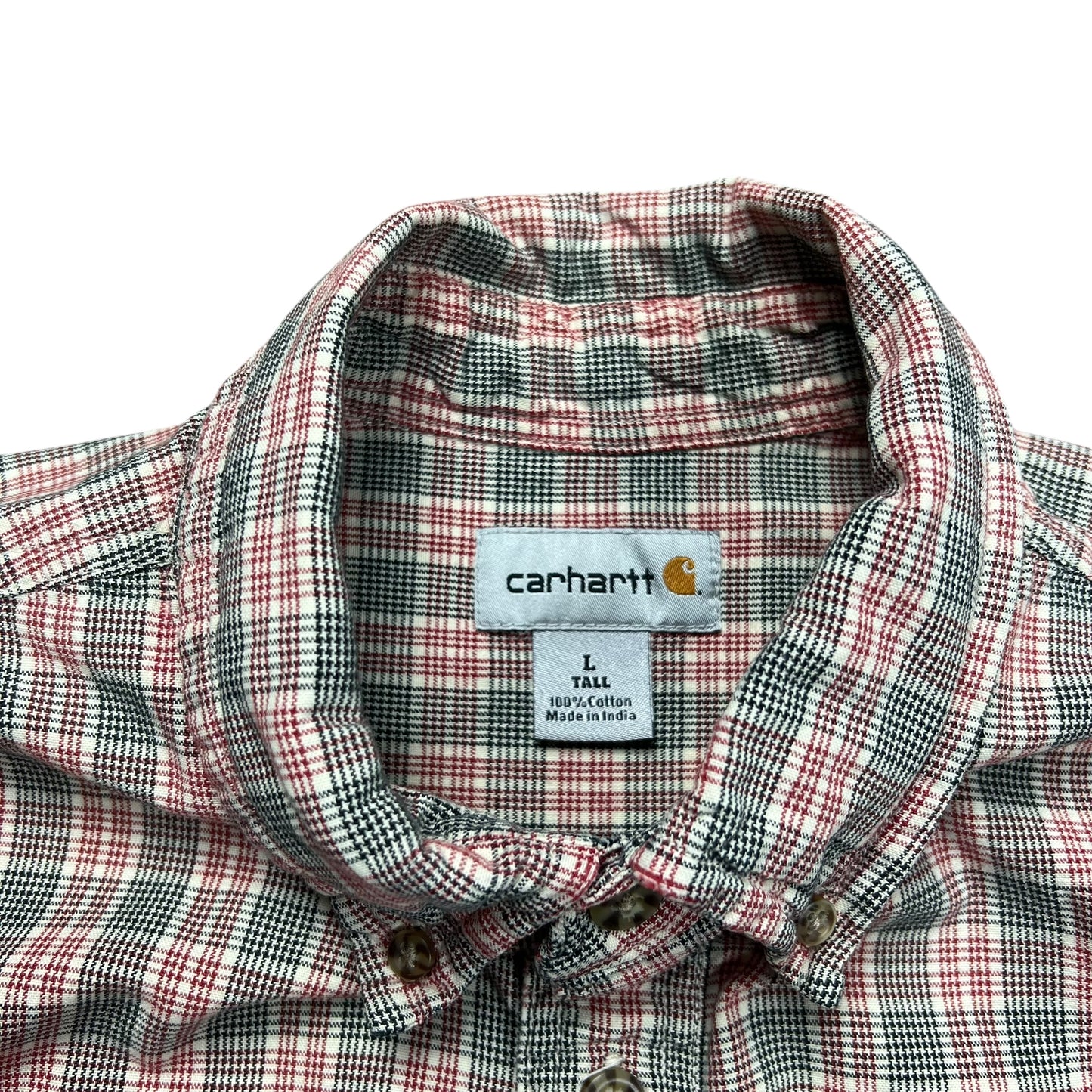 Carhartt Cropped Plaid Button-up Shirt - M