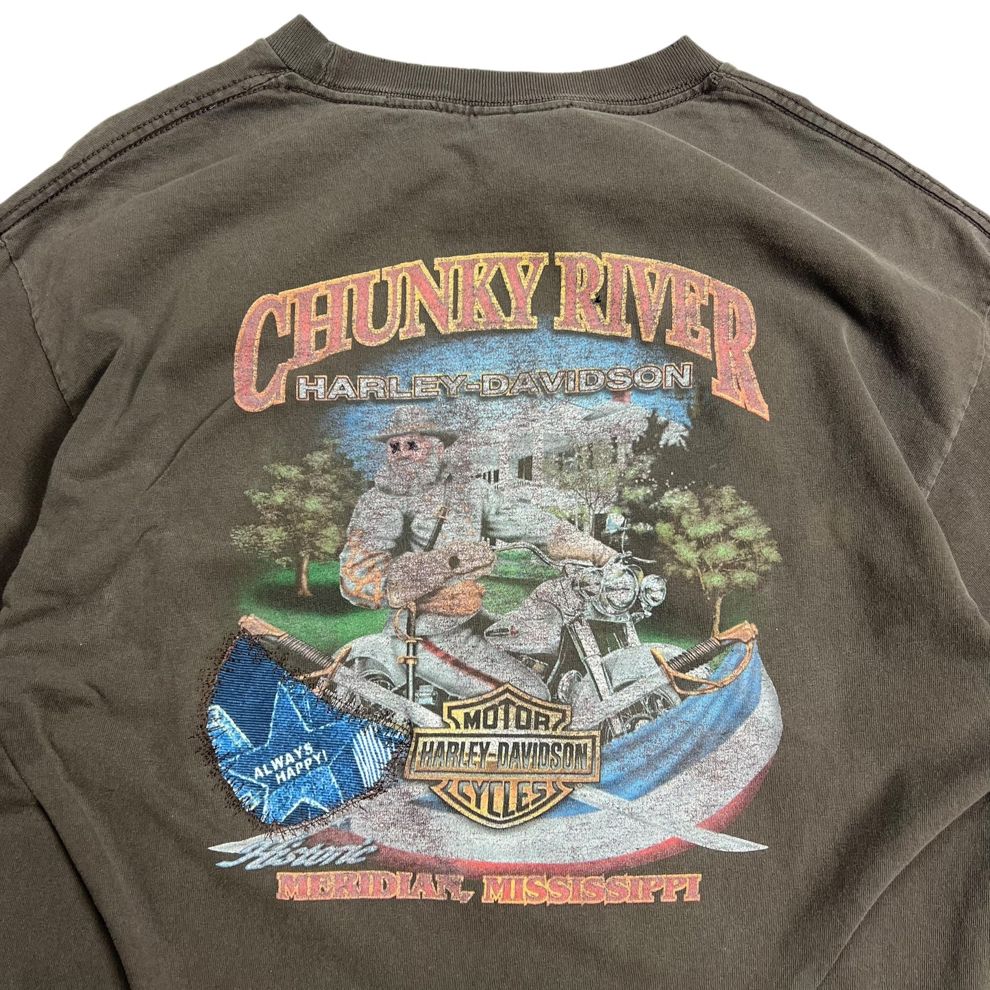 2006 Faded & Reworked Harley-Davidson “Chunky River” Long sleeve - L